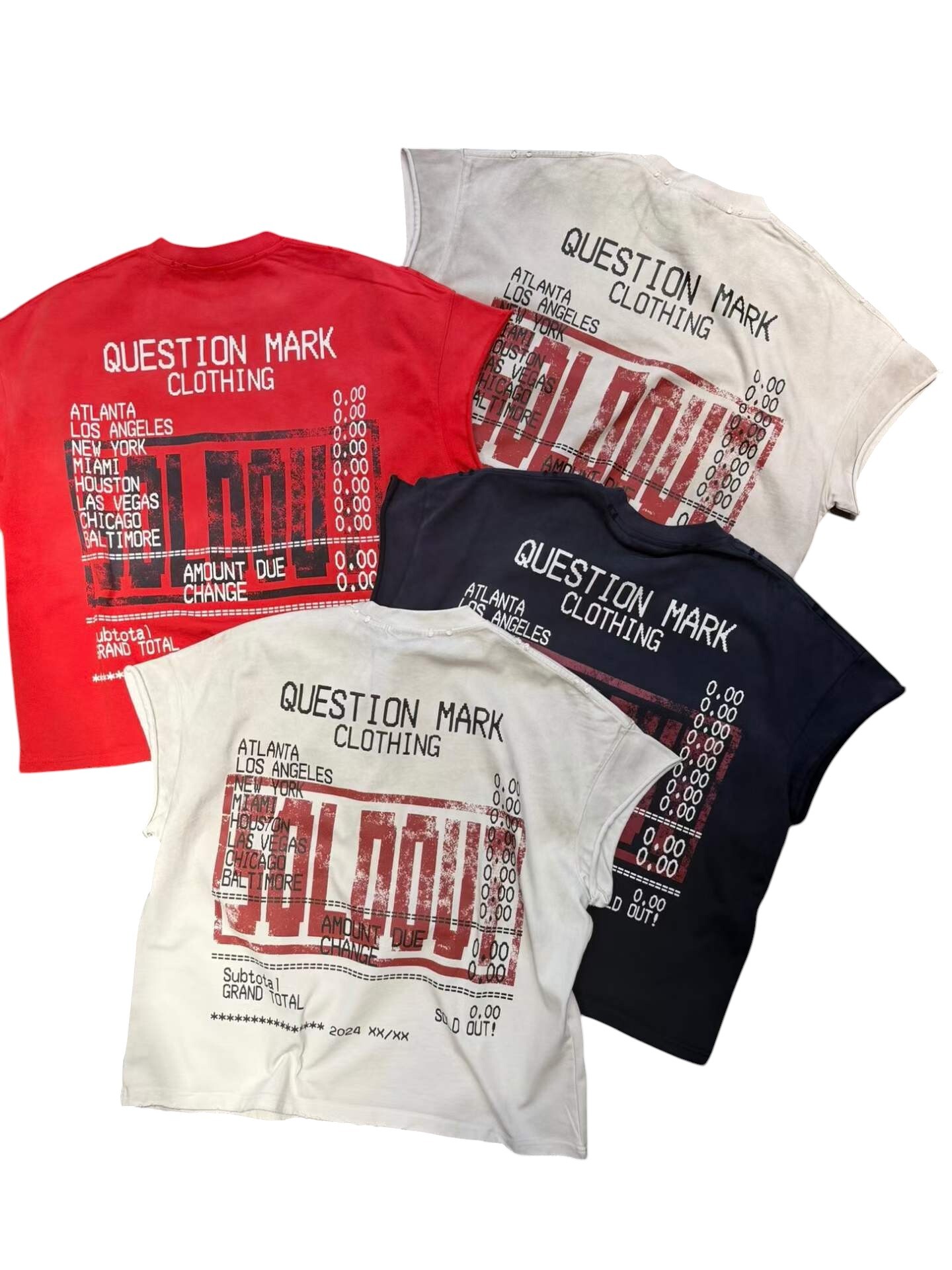 《S.V》SOLD OUT 收據印花背心