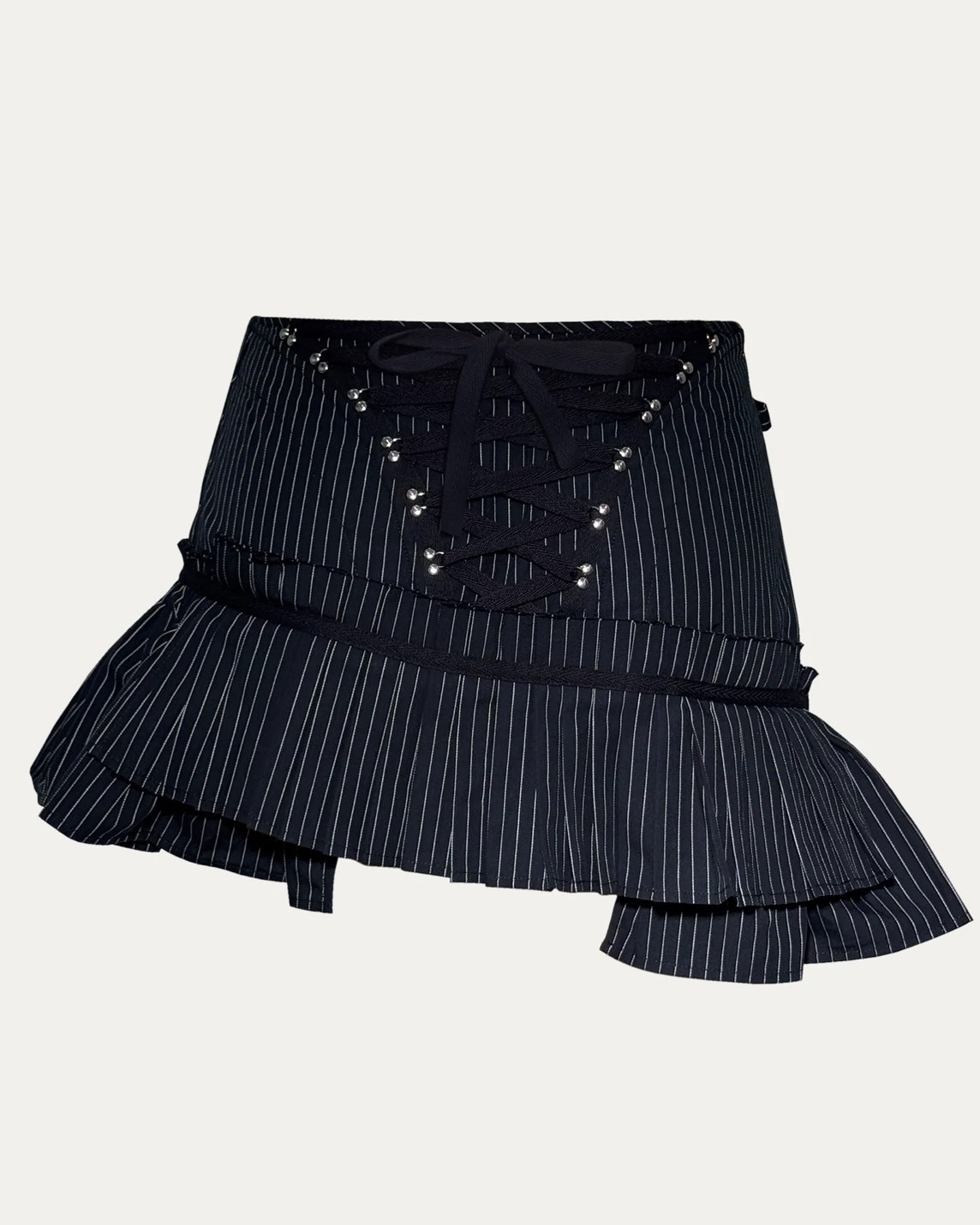 PCES 05 Lace-up Pleated Skirt