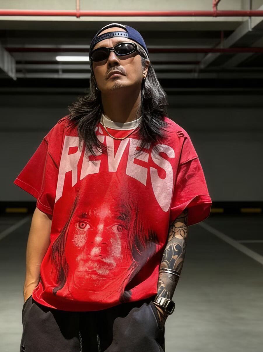《S.V》RÊVES夢境人像重磅水洗短T