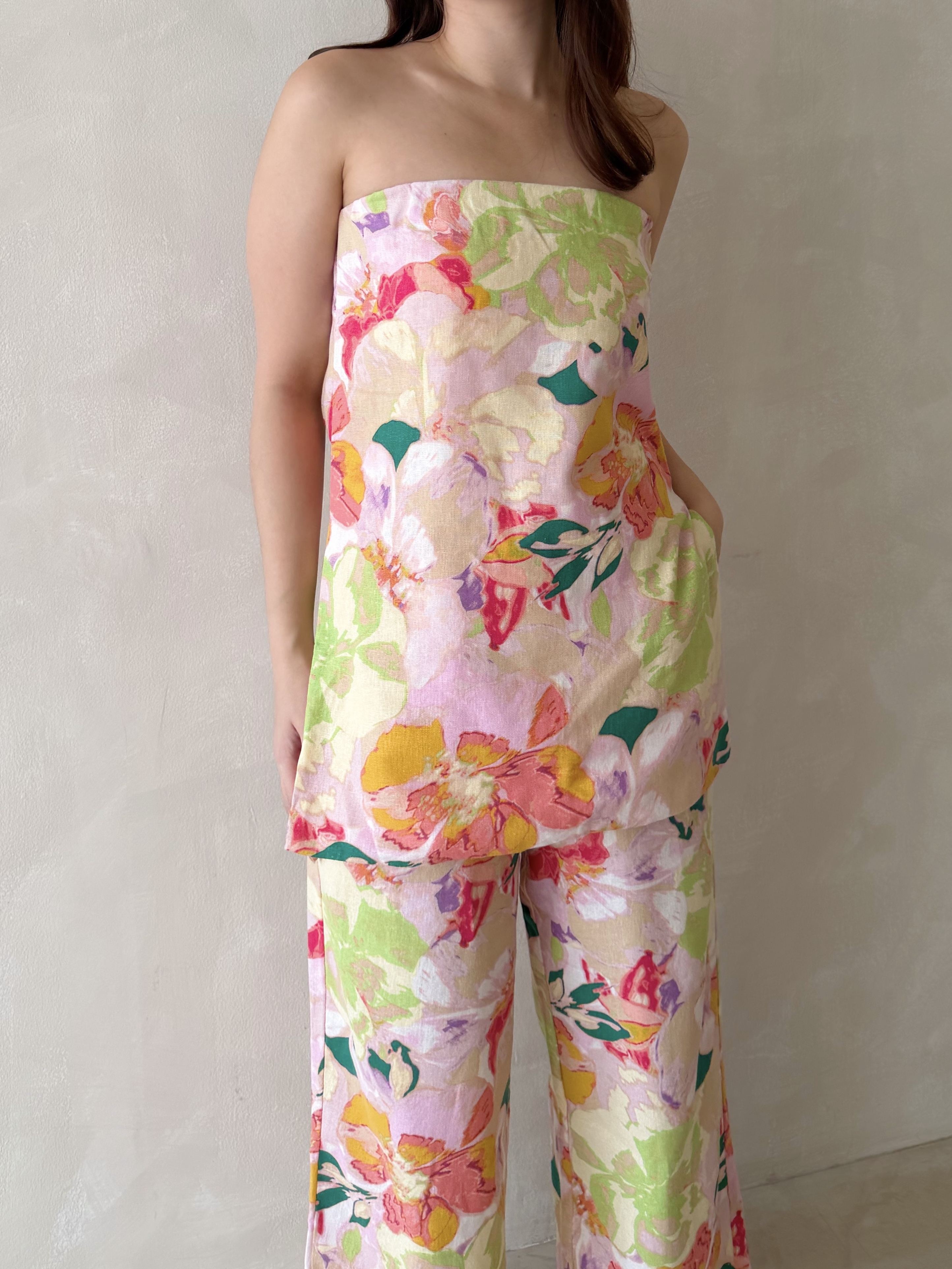 Petra Floral Linen Top