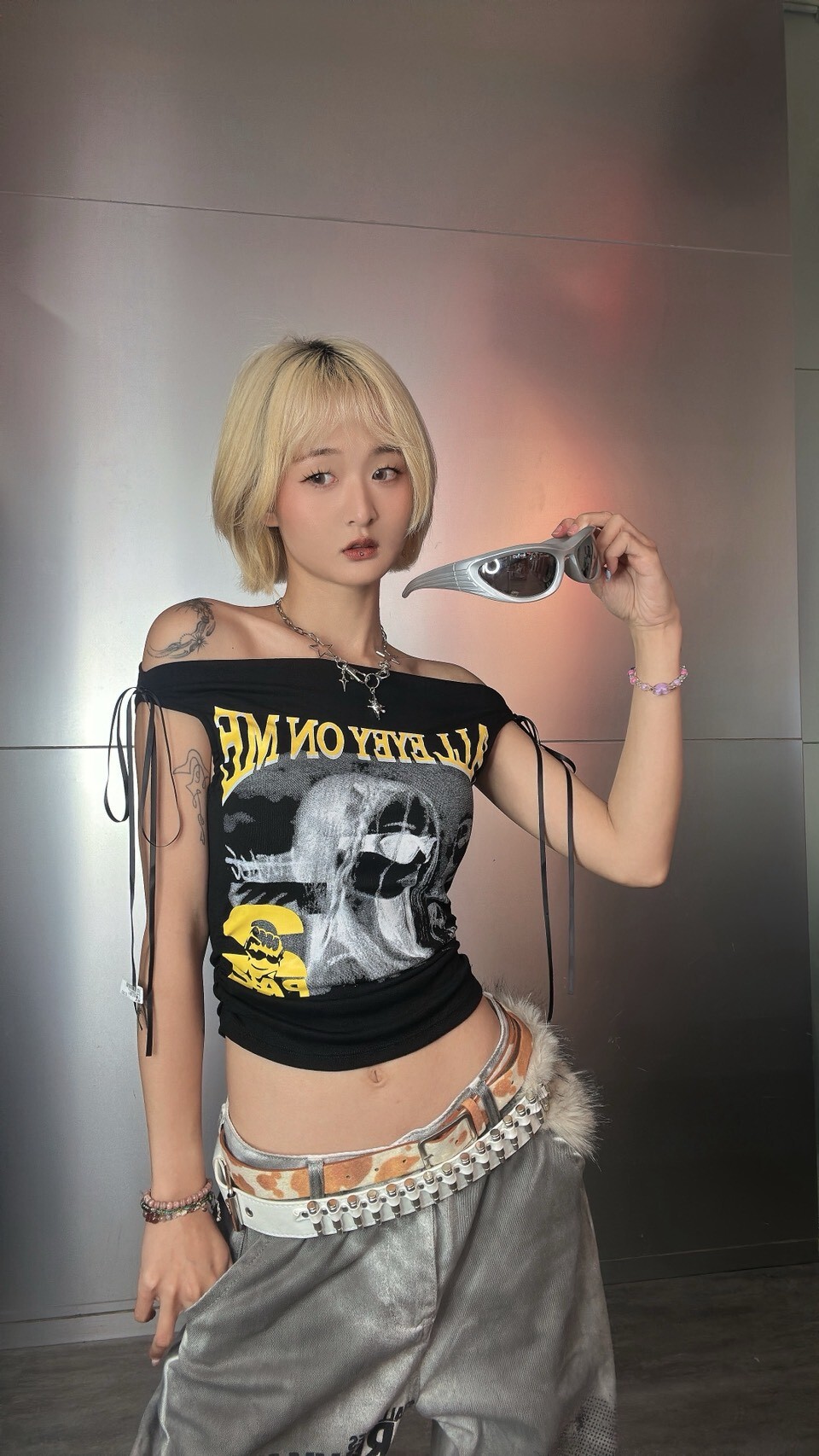 人像平口背心
