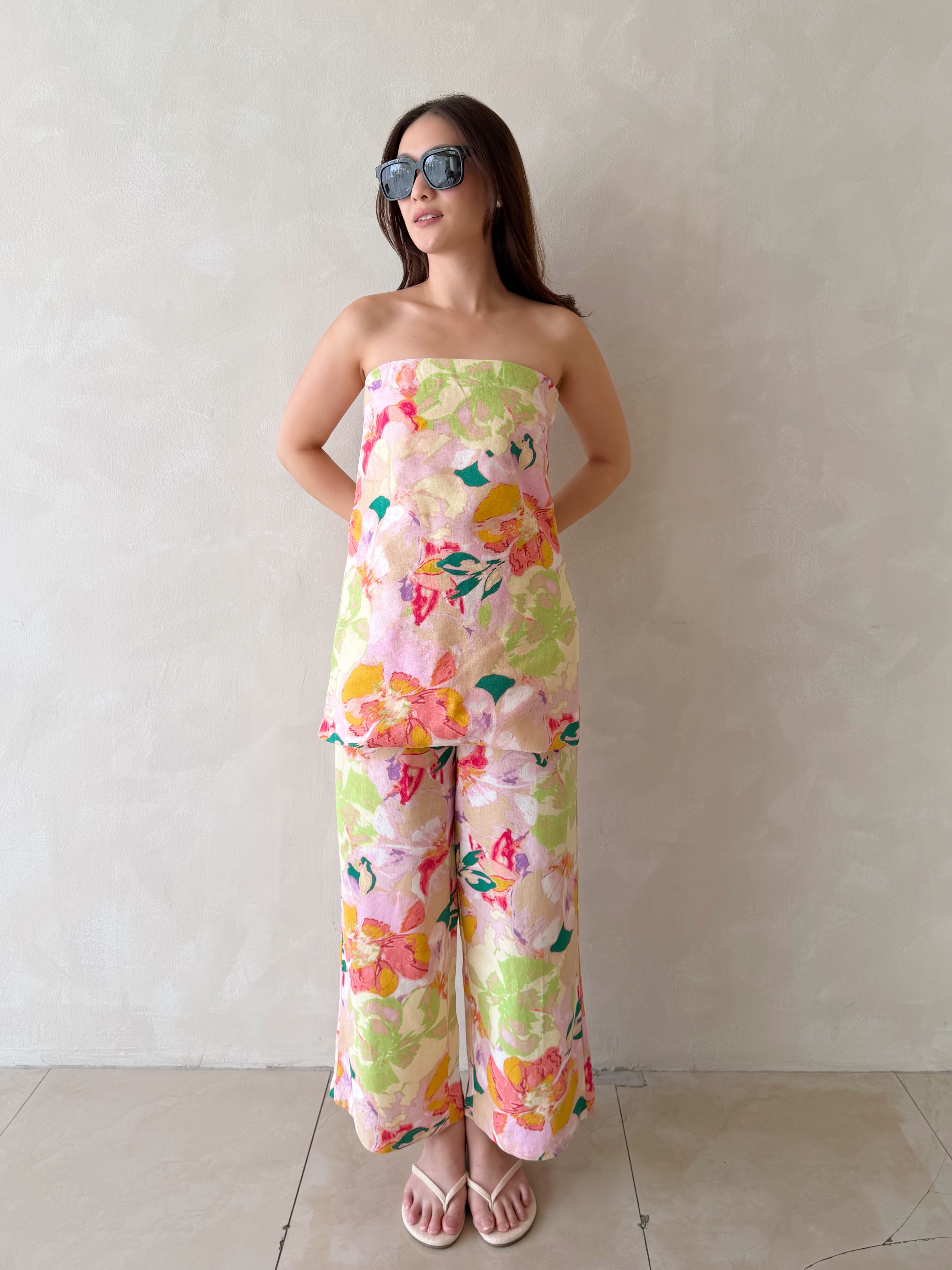 Petra Floral Linen Pants
