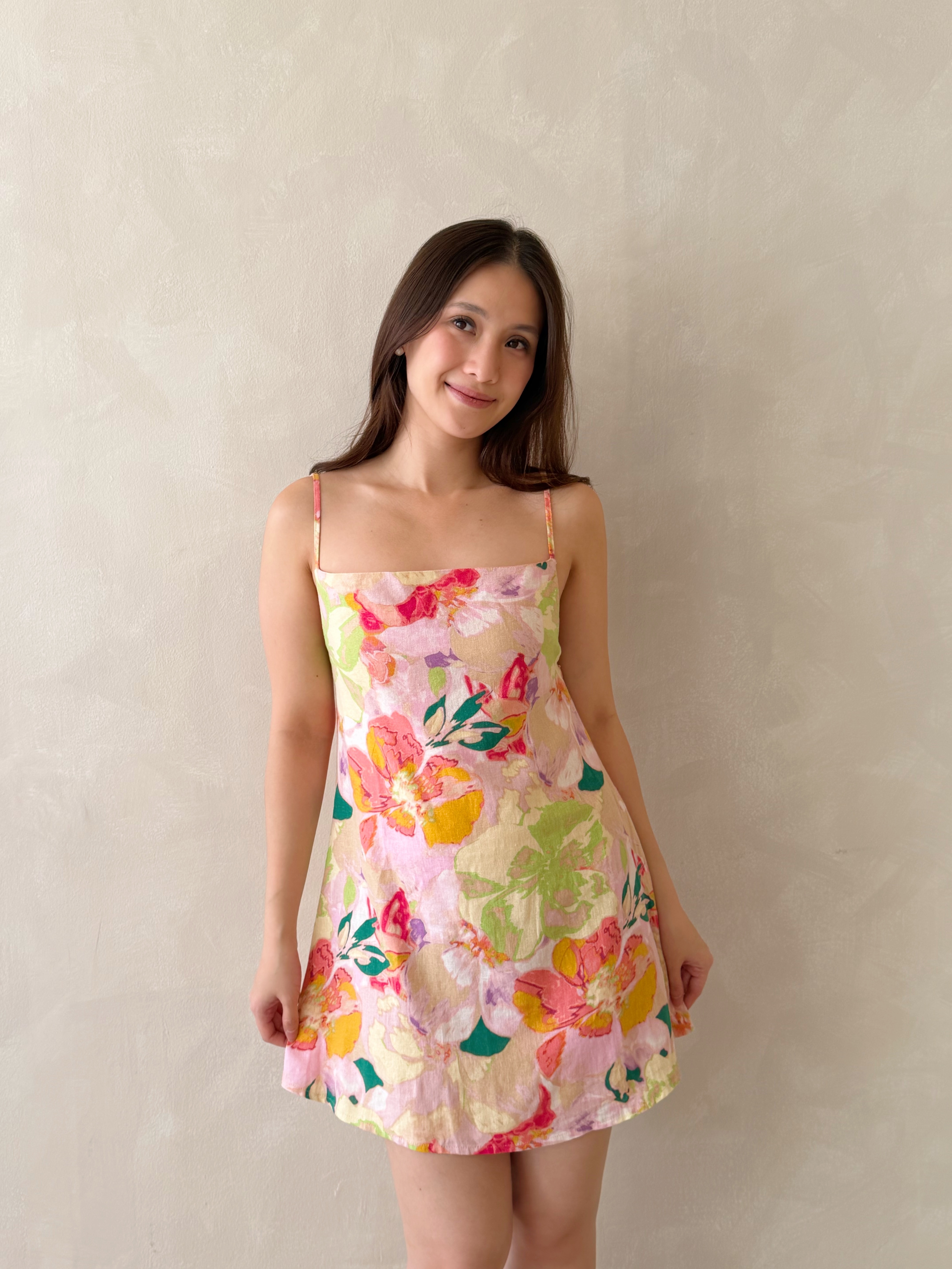 Koa Floral Linen Dress (Pre-Order)