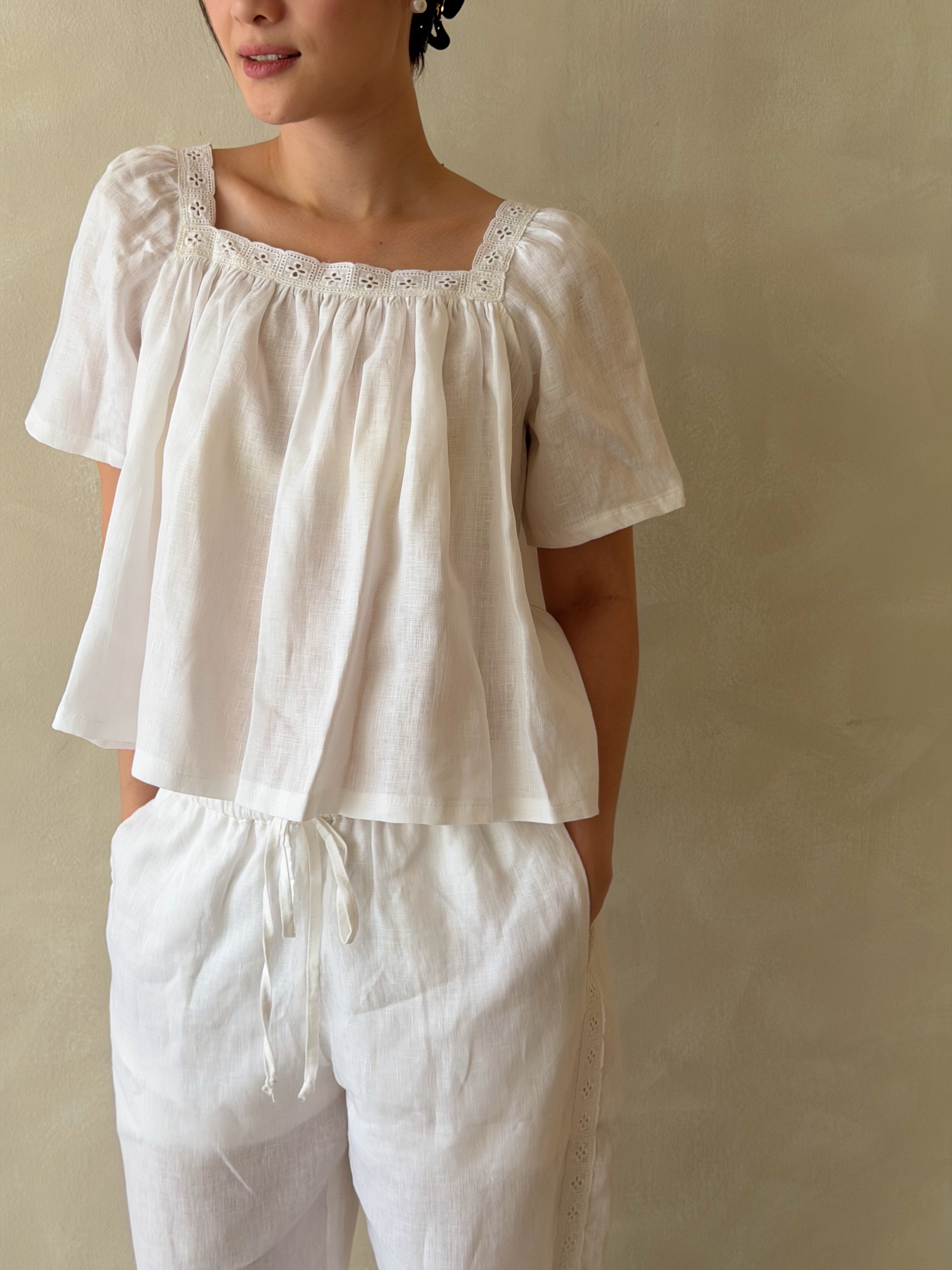 Carly Pure Linen Top