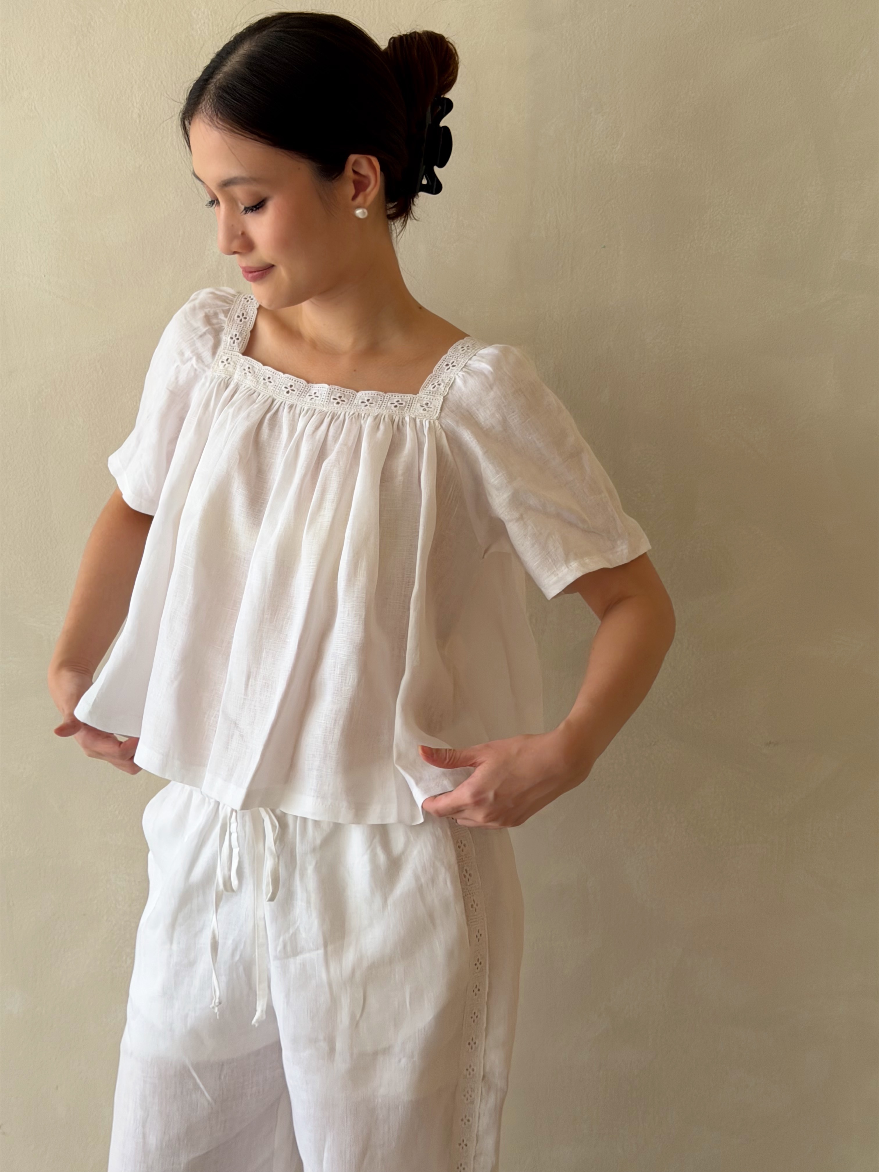 Carly Pure Linen Top