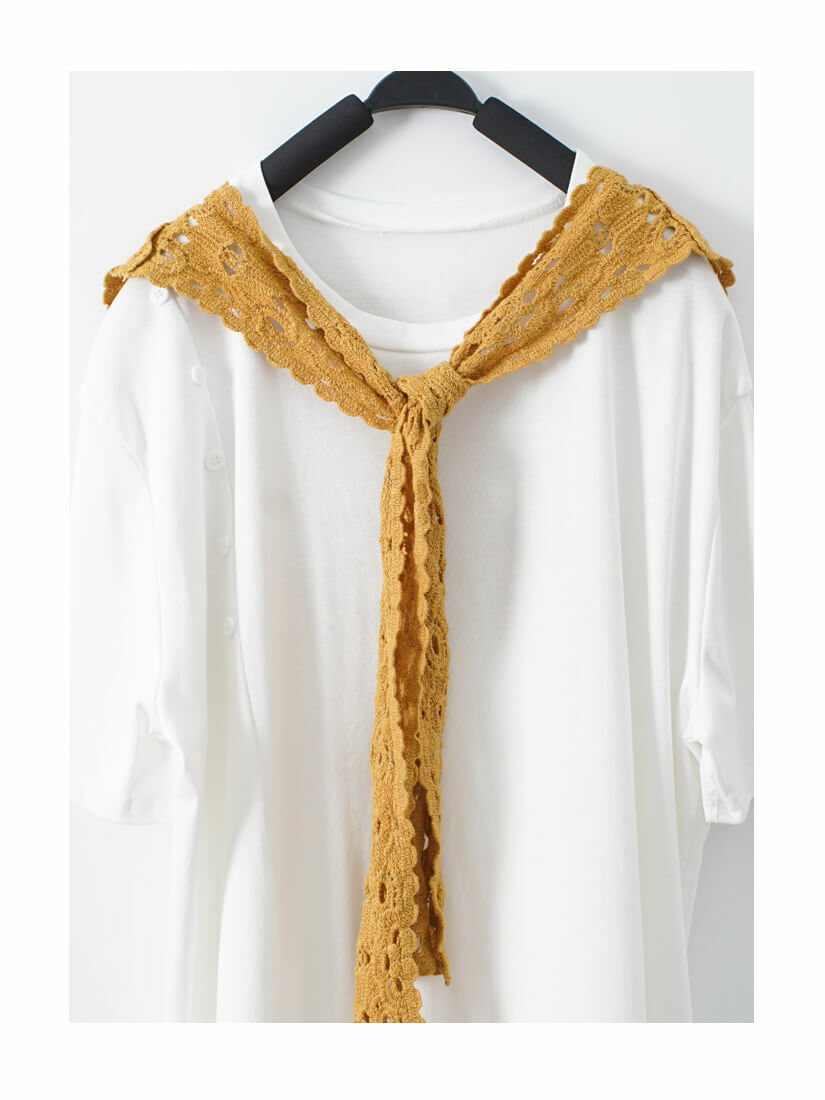 復古勾花蕾絲領片(4色)