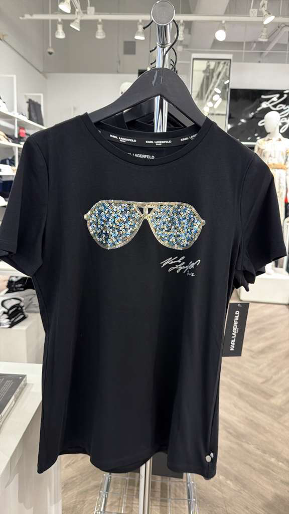 YL077 Karl Lagerfeld 眼鏡LOGO TEE 黑色