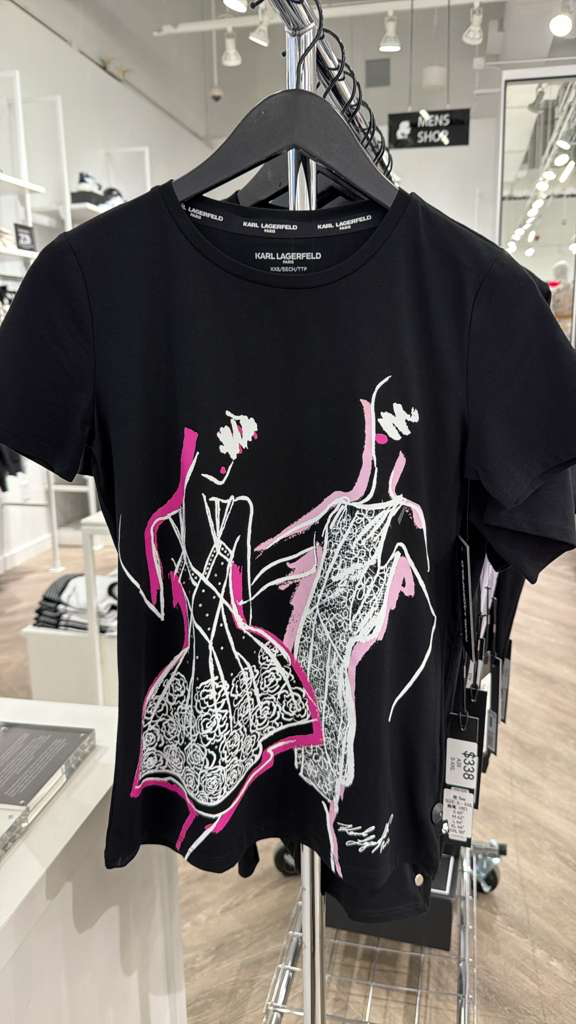 YL079 Karl Lagerfeld 舞會LOGO TEE 黑色