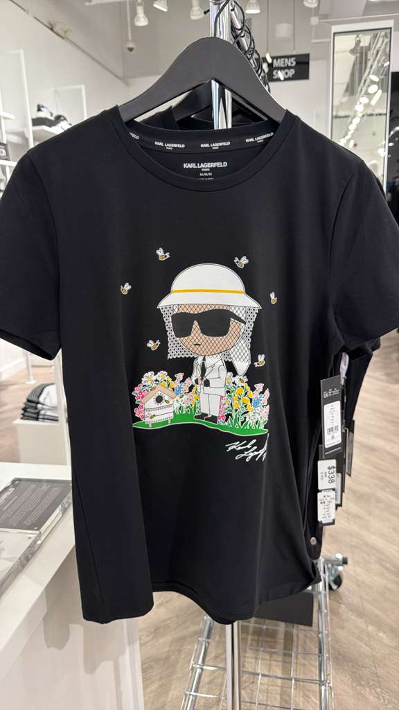 YL084 Karl Lagerfeld 野餐風LOGO TEE 黑色
