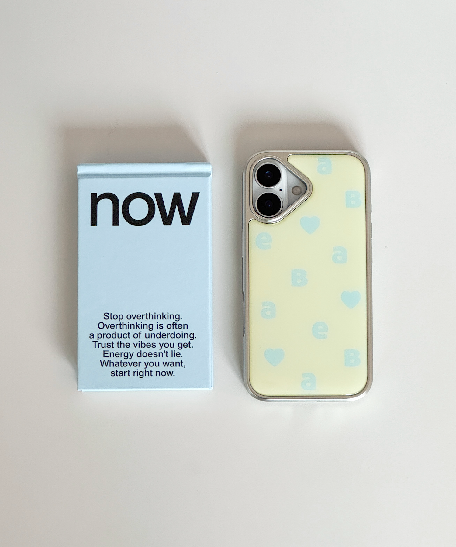 ABOE 新Logo檸檬藍銀色滴膠手機殼 phone case