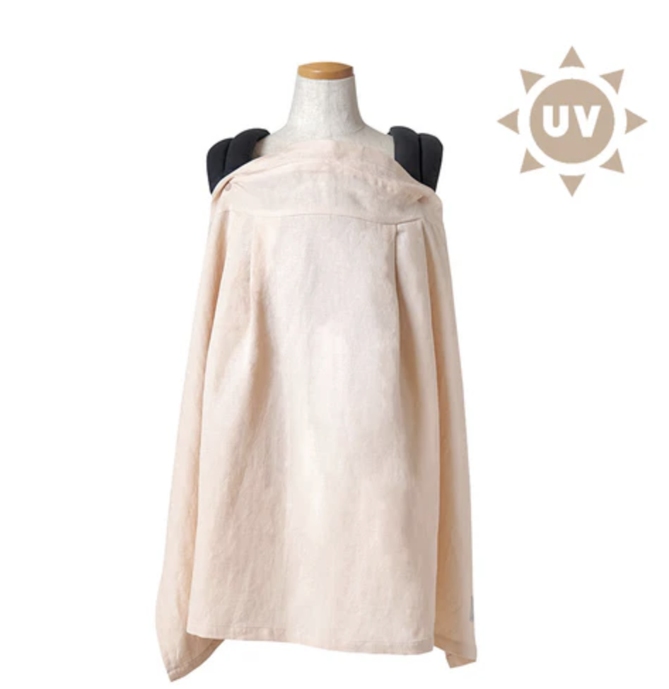 日本製 10Mois 亞麻防紫外線多功能披肩-淺粉色