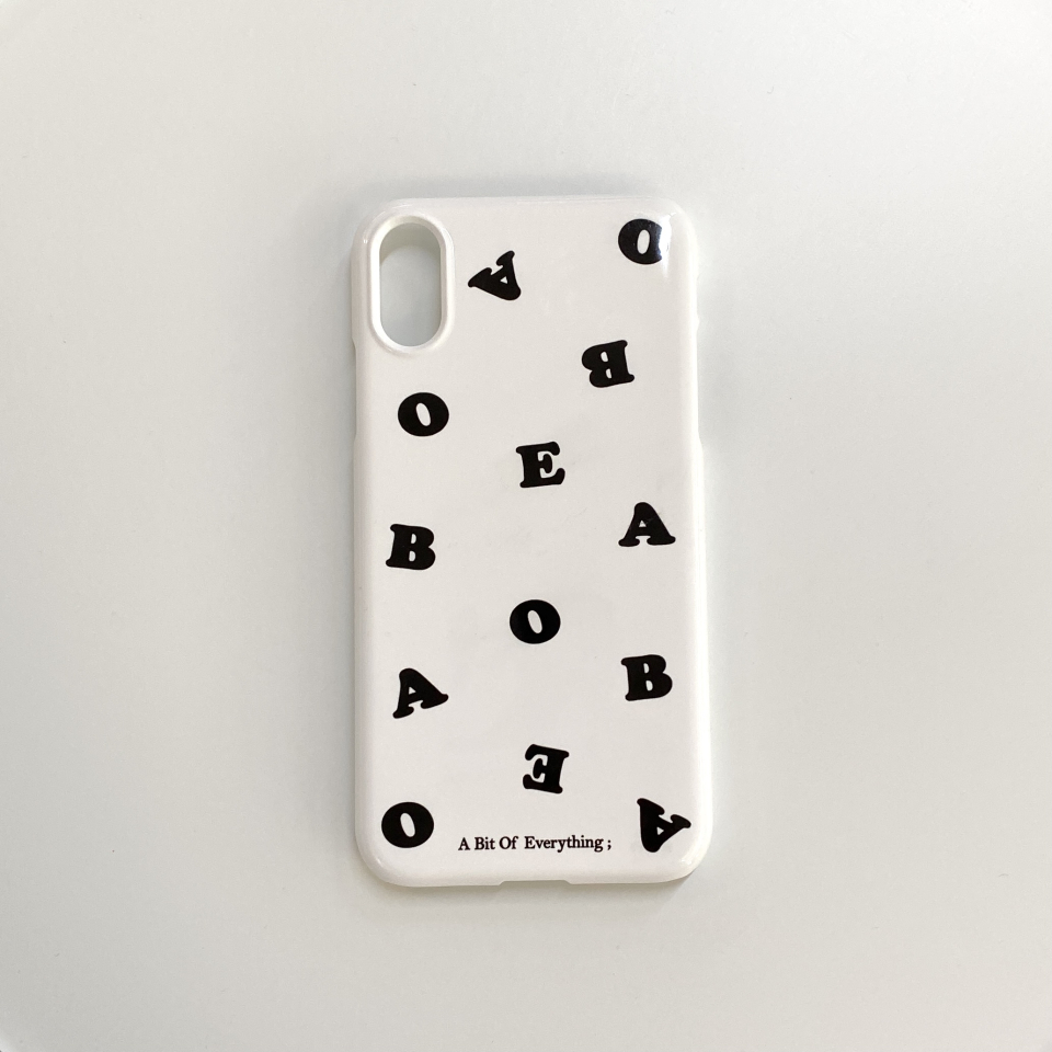 ABOE 白黑 Logo 硬殼 phone case