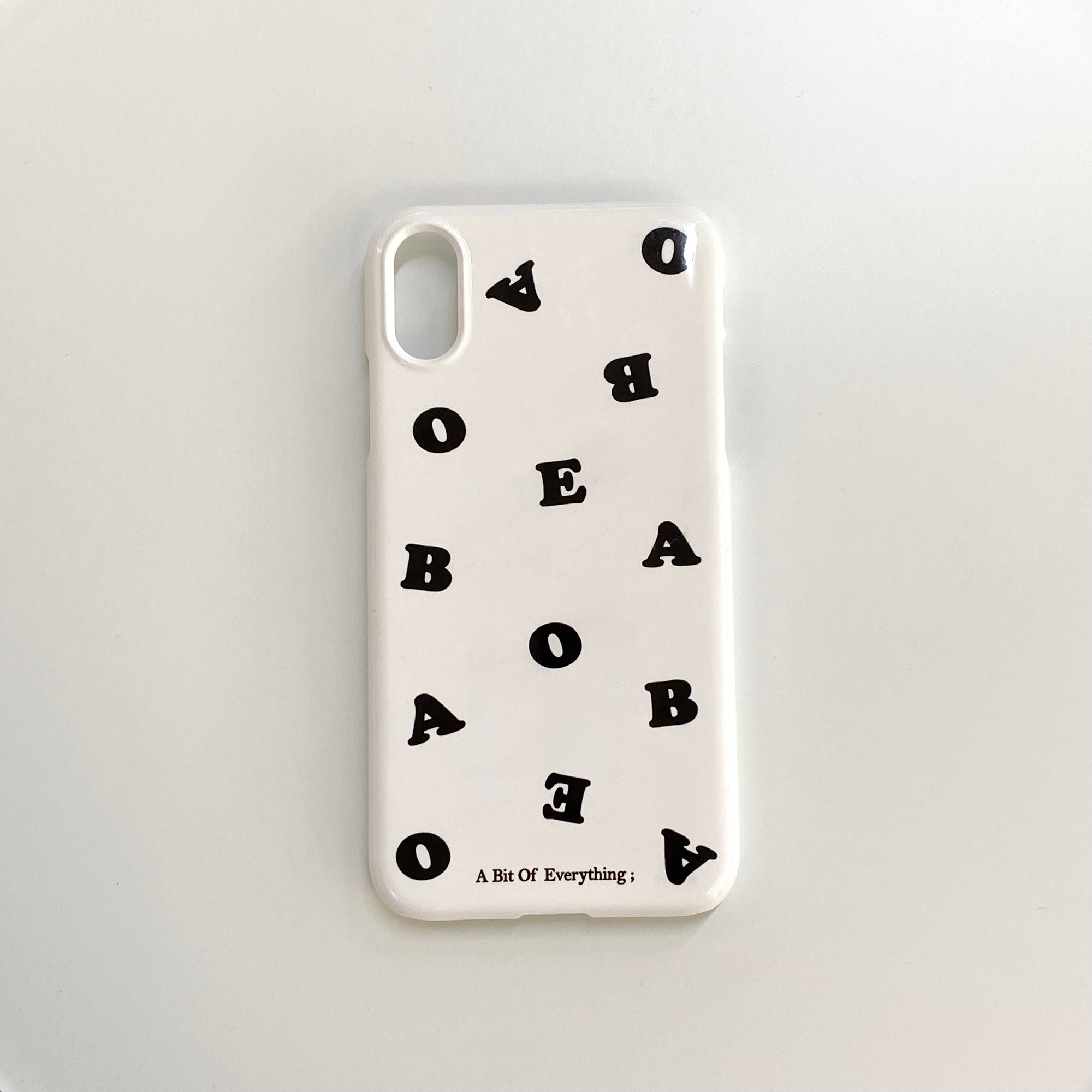 ABOE 白黑 Logo 硬殼 phone case