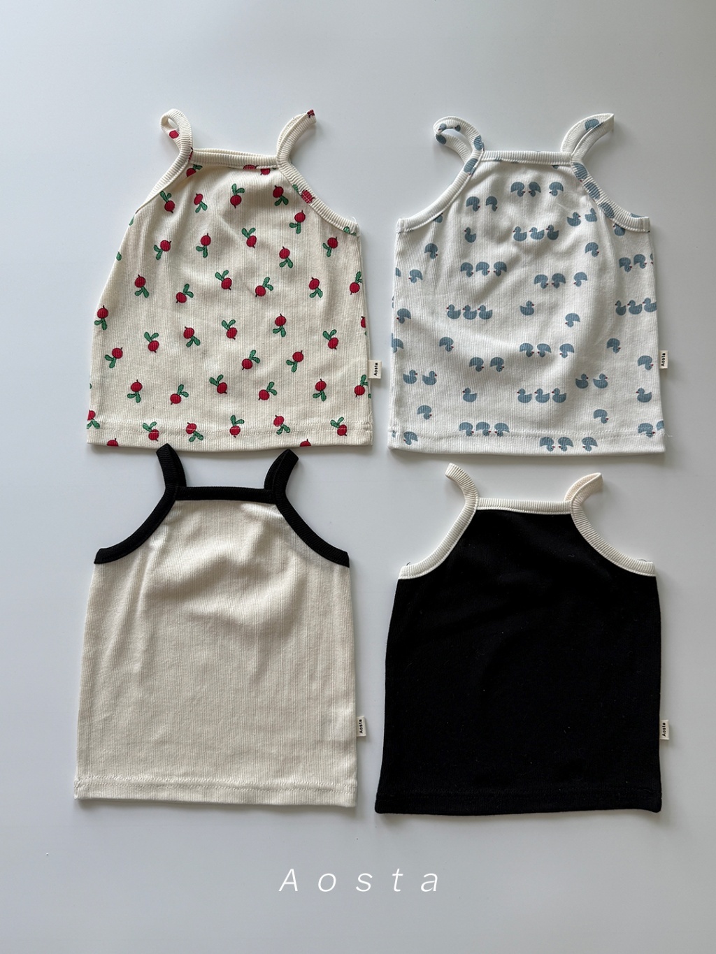 韓國🇰🇷Aosta 羅紋細肩帶背心(S-XXL)