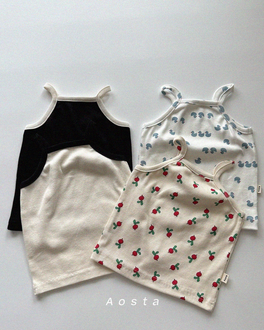 韓國🇰🇷Aosta 羅紋細肩帶背心(S-XXL)