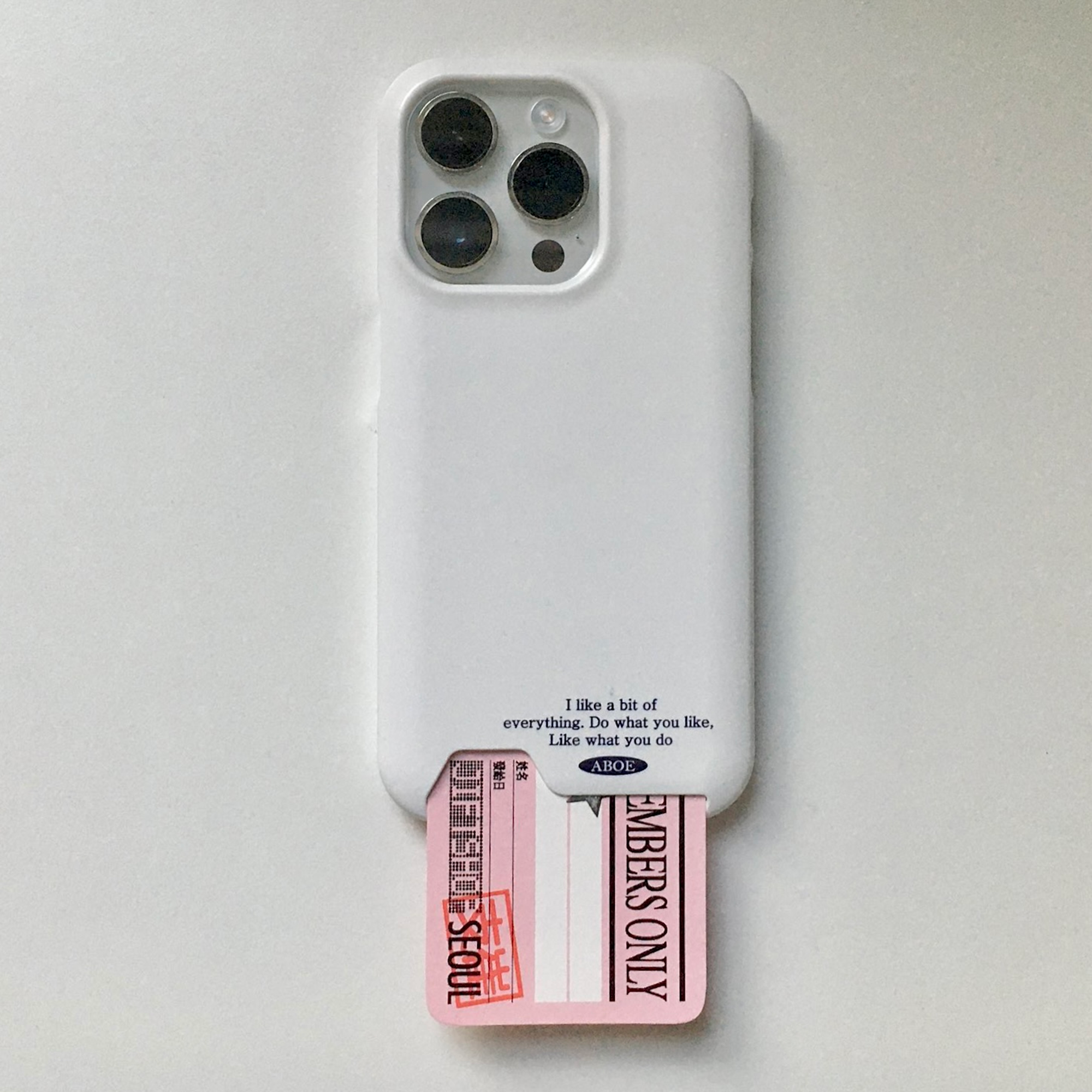 ABOE 純白卡夾手機殼 phone case