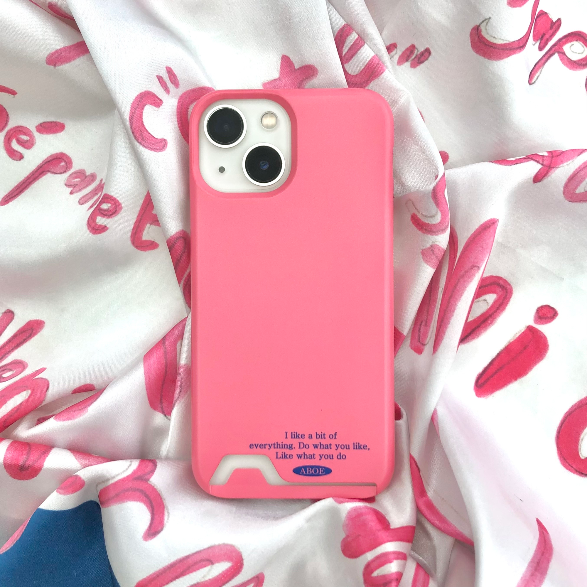 ABOE 粉色卡片收納手機殼 phone case