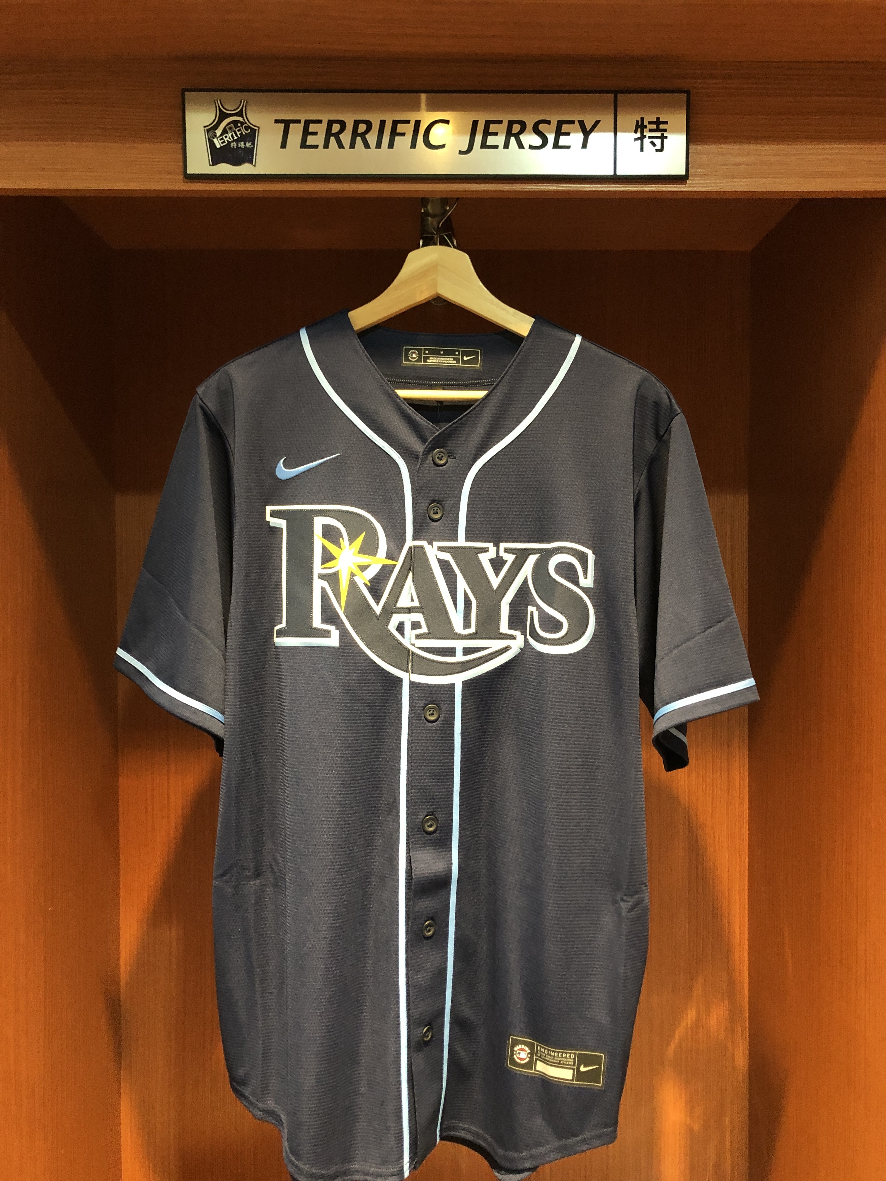 MLB球衣 Junior Caminero 坦帕灣光芒深藍 Road Nike Replica Player Name Jersey 球迷版 熱轉印 全新