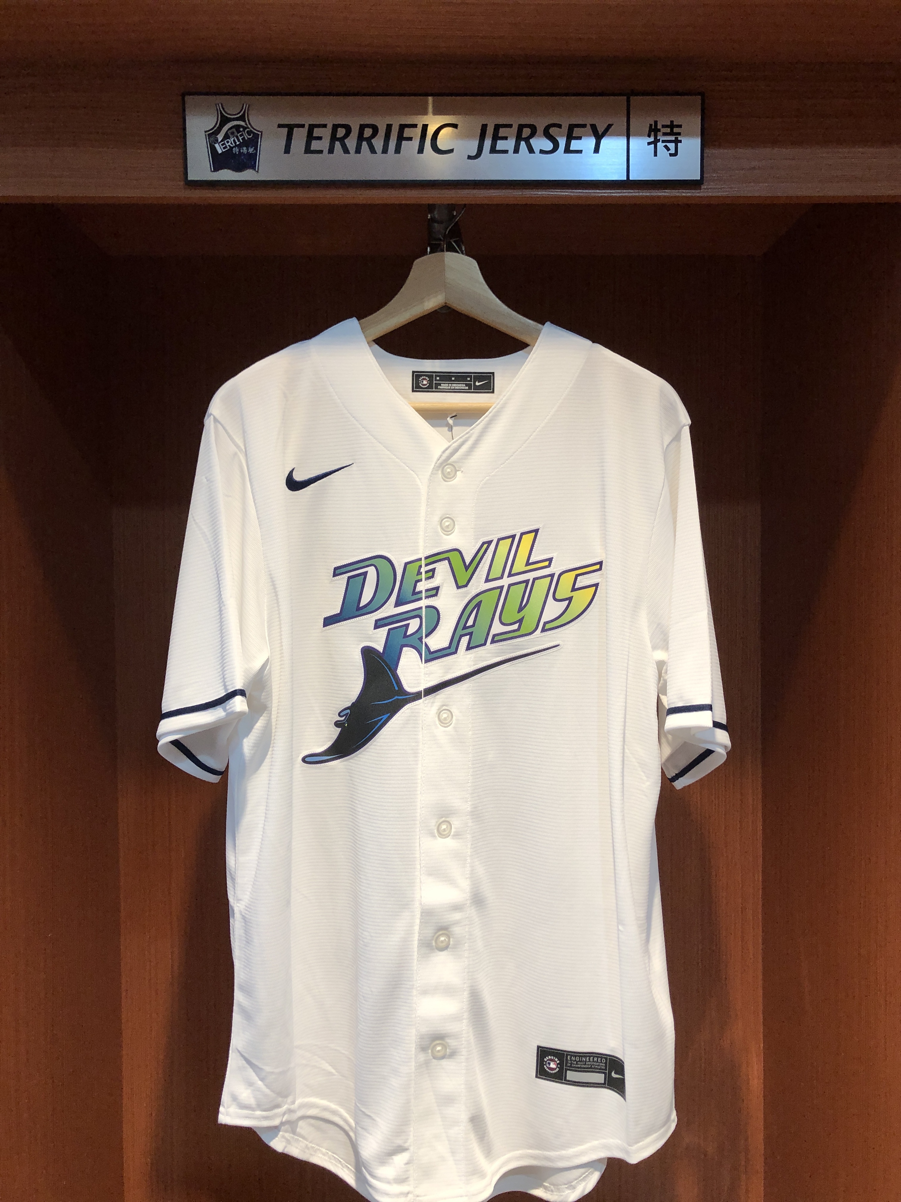 MLB球衣 Junior Caminero 坦帕灣光芒白 Alternate 2 Nike Replica Player Name Jersey 球迷版 熱轉印 全新