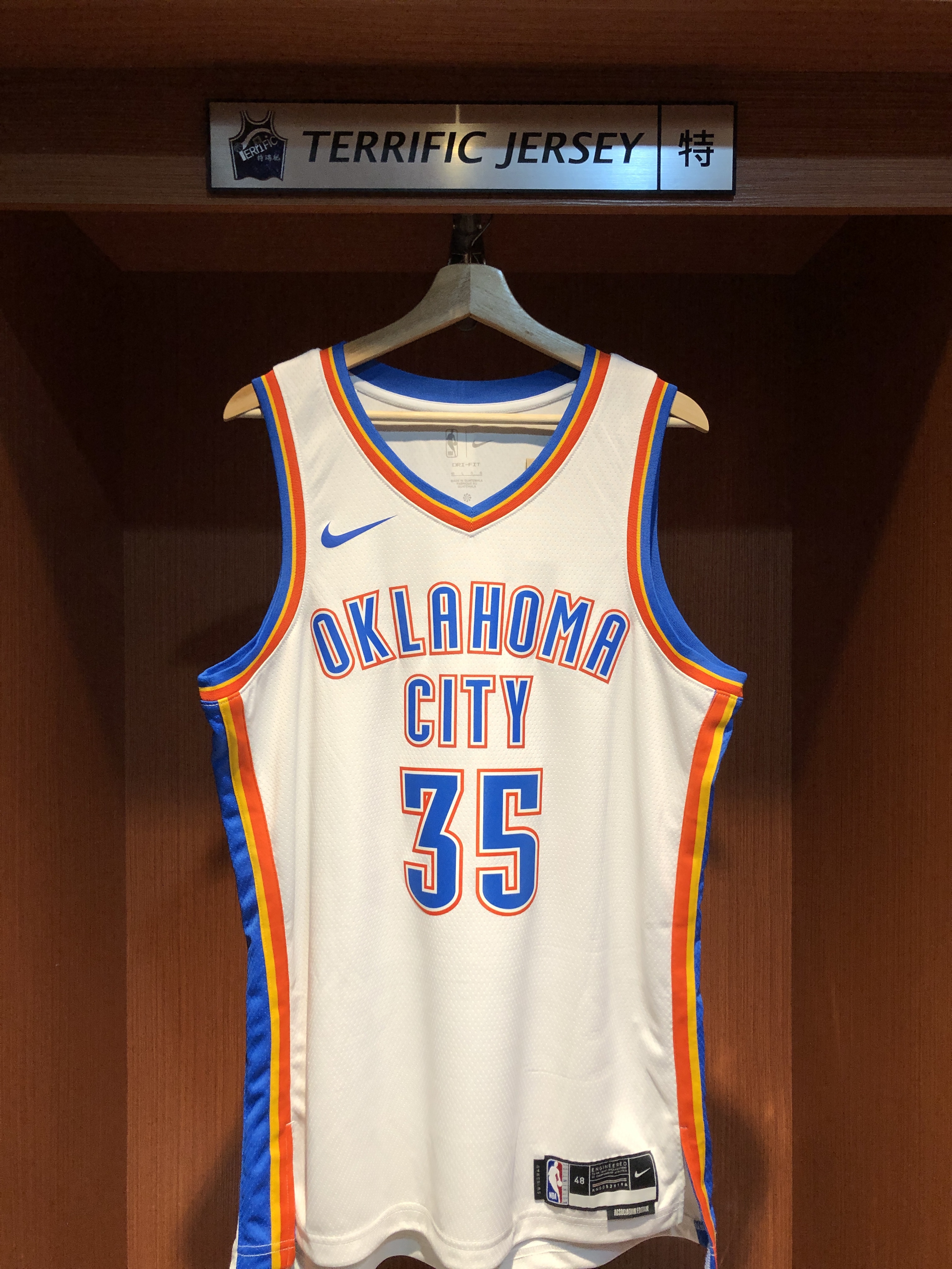 NBA球衣 Kevin Durant 奧克拉荷馬雷霆白 Association Nike Swingman 球迷版 熱轉印 全新