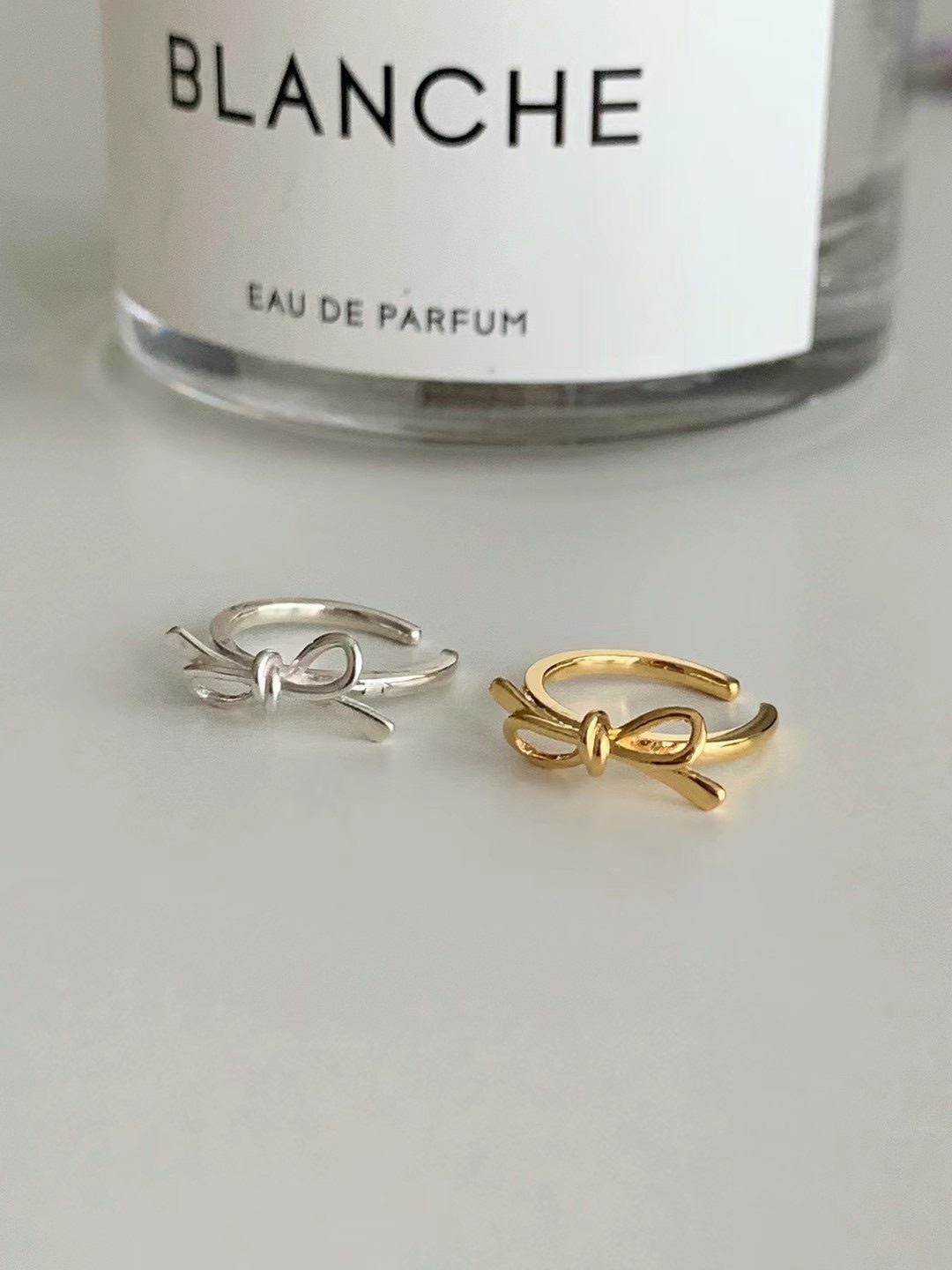 S925 silver ribbon ear cuff earrings