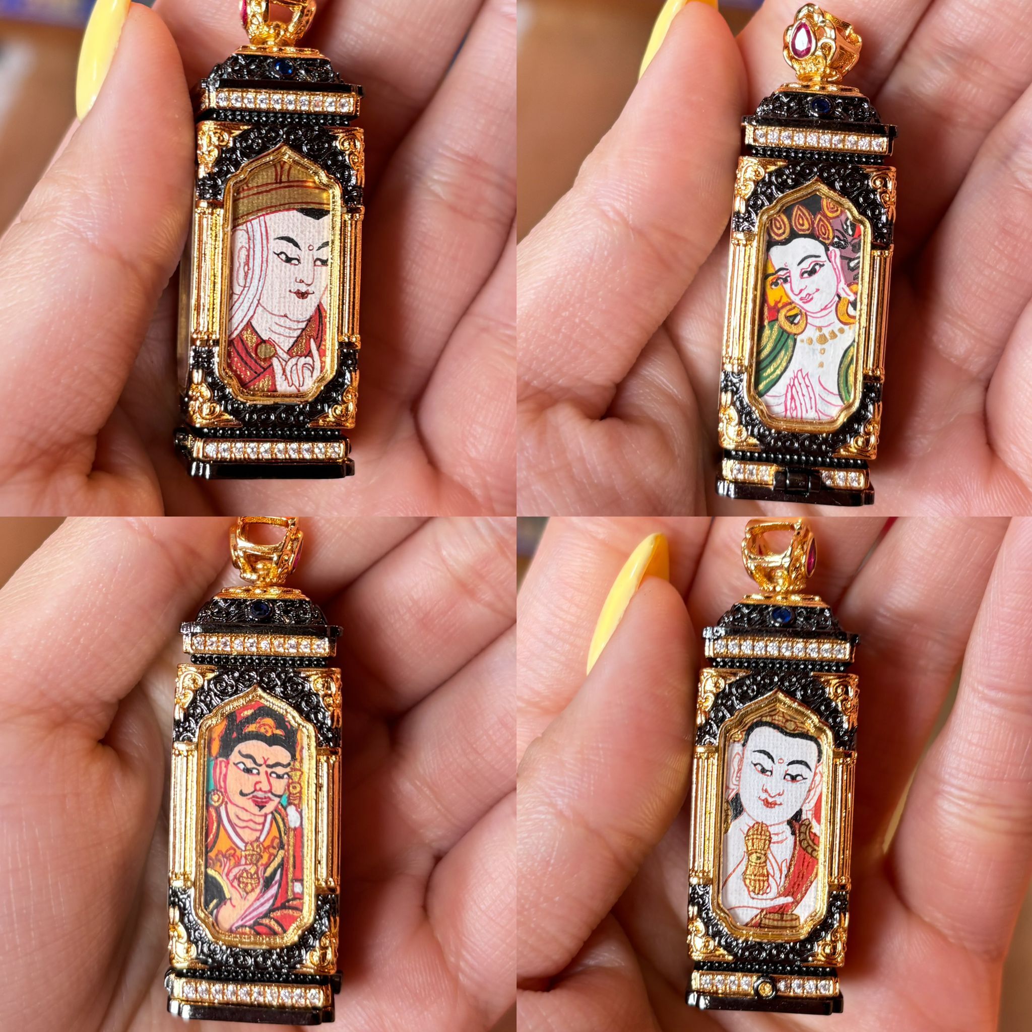 AB260418-K128-人生消消樂唐卡柱頸鏈-金剛薩埵/地藏王/摩利支天/蓮花生大士( 包轉經筒消業服務+消業障心咒 )(需客人留姓名，出生年月日)(預計6月中到貨)(只限尖沙咀門市自取不包郵)