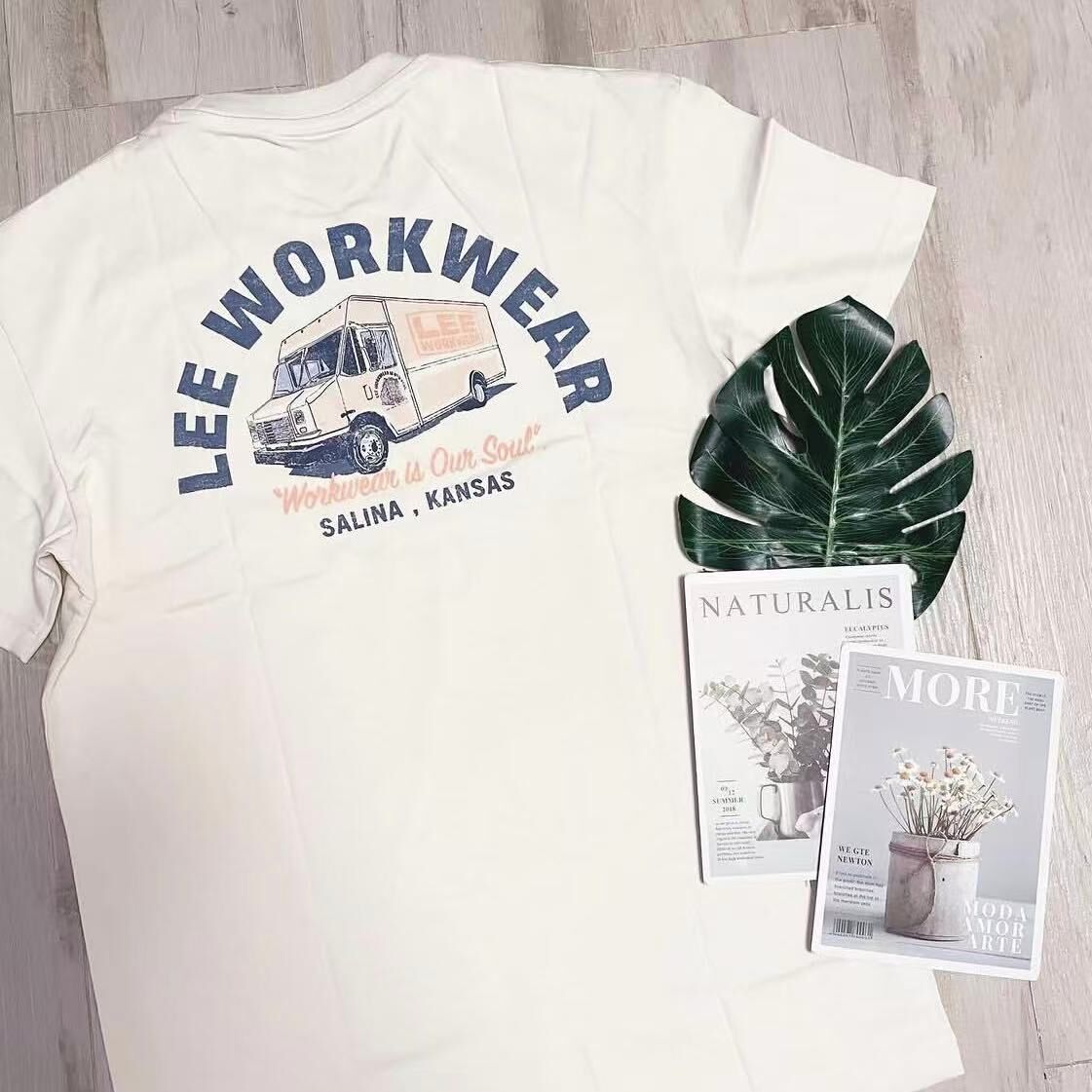 美版LEE WORKWEAR BACK PRINT TEE