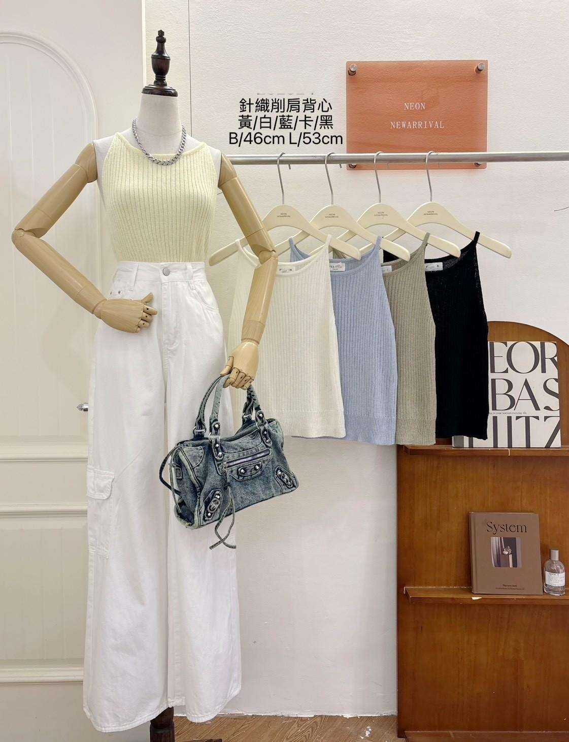 G6153-削肩針織背心