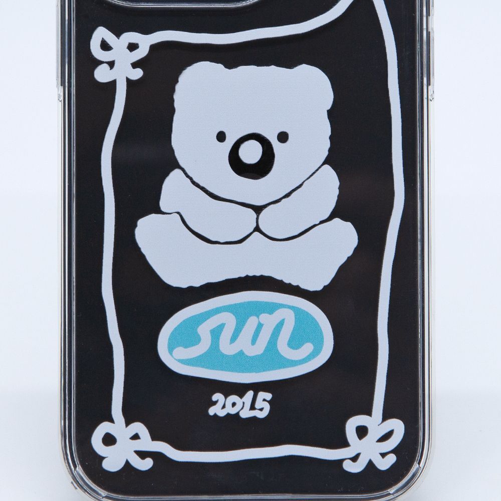 SECOND UNIQUE NAME 透明熊圖案手機殼 白色 SUN CASE GRAPHIC CLEAR BEAR WHITE