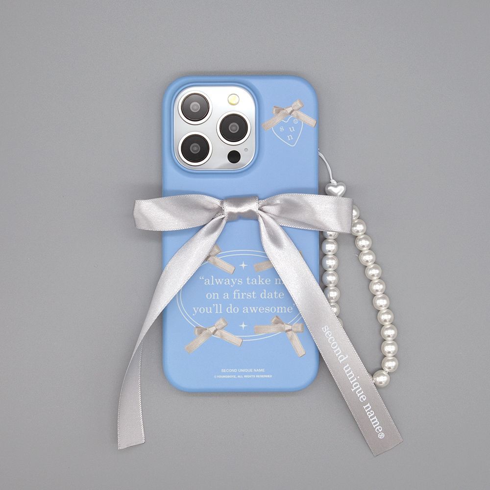 SECOND UNIQUE NAME 芭蕾緞帶銀色手機殼 SUN CASE BALLET RIBBON SILVER