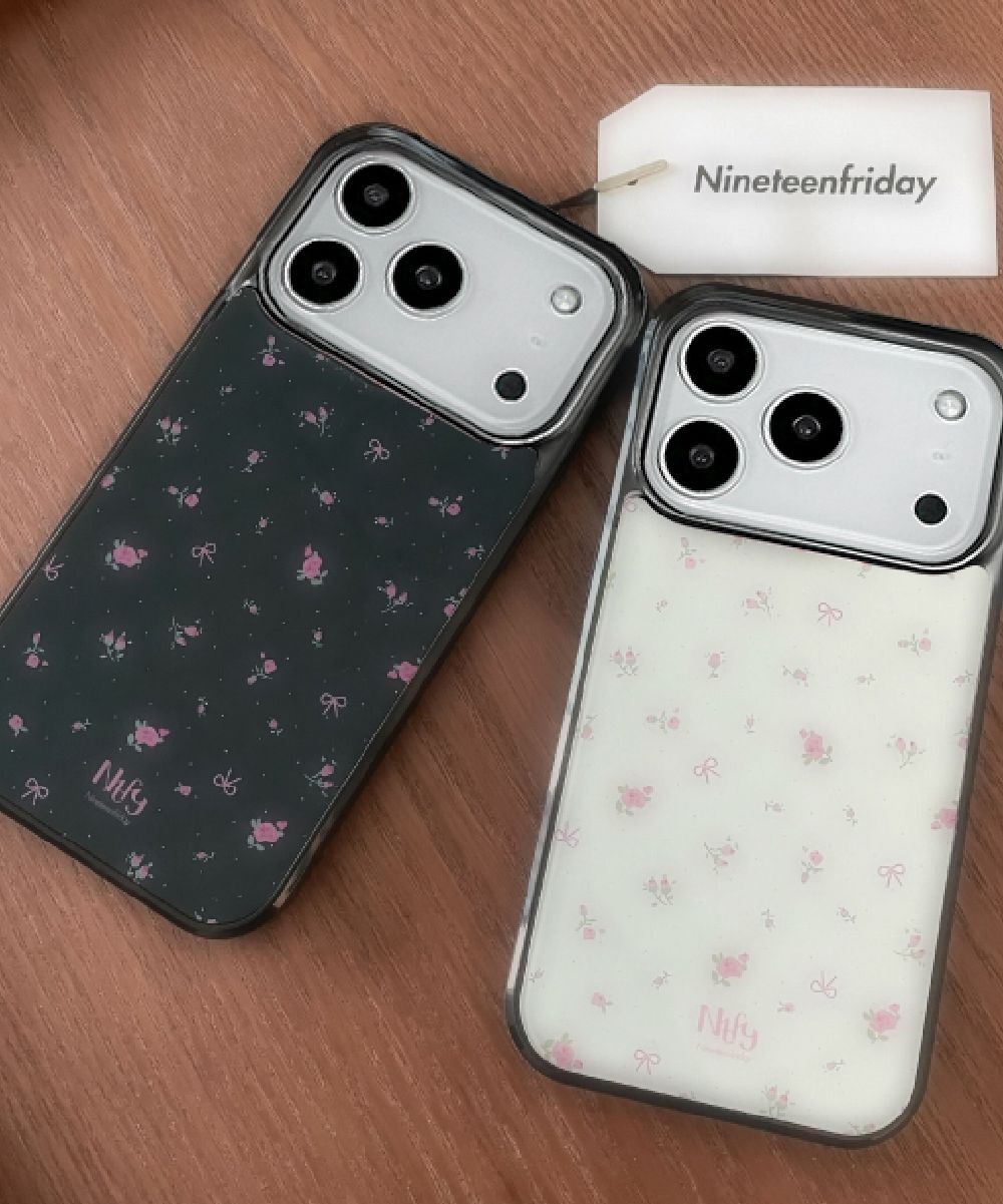 nineteenfriday 迷你蝴蝶結花卉 MagSafe 水晶手機殼 (Galaxy) CAMS0052