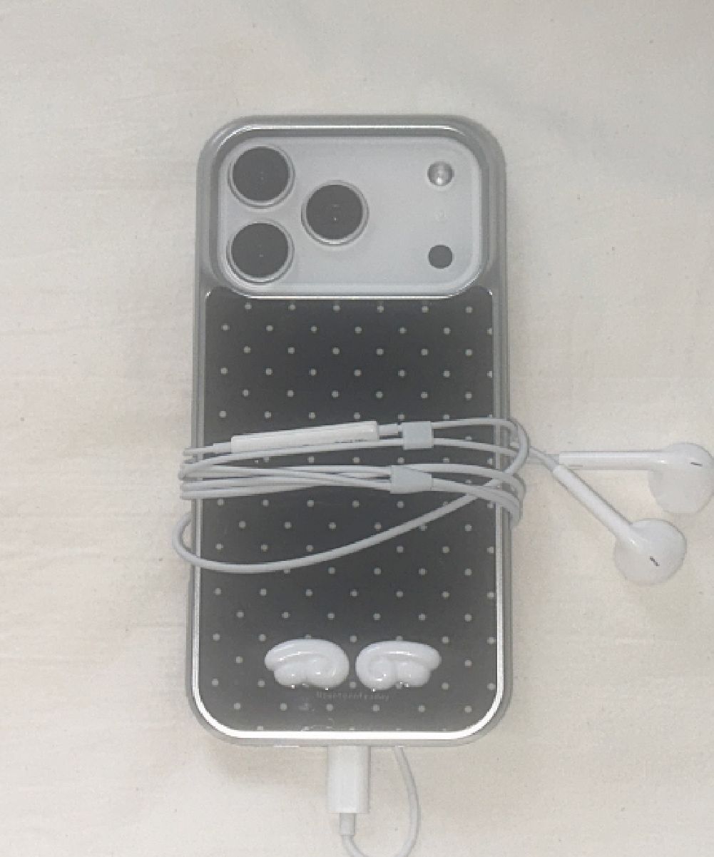 Nineteen Friday 3D 天使立體點點銀色環氧手機殼 CAMS0074