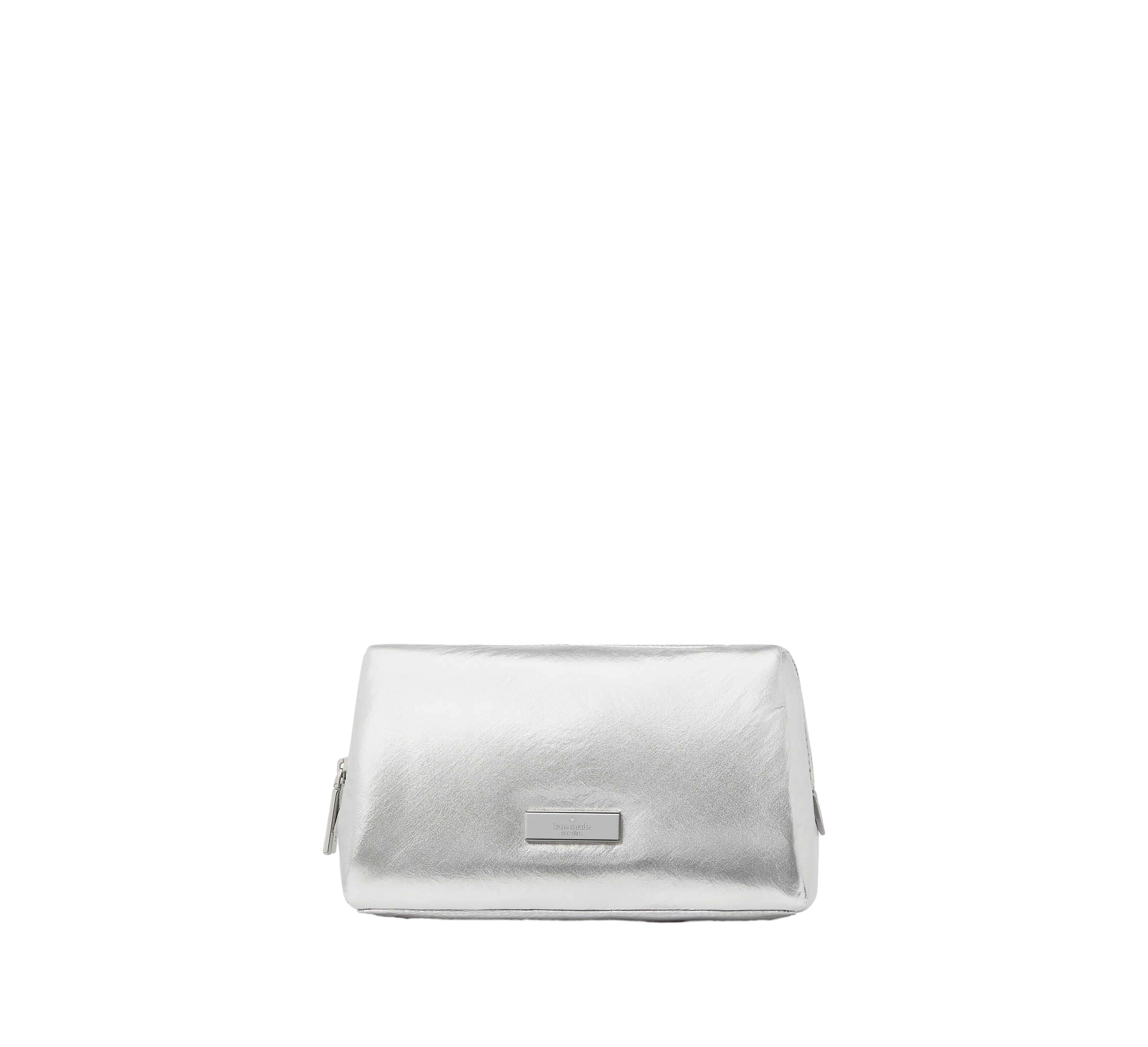 【Kate Spade Outlet】Carter Metallic Cosmetic Pouch  銀