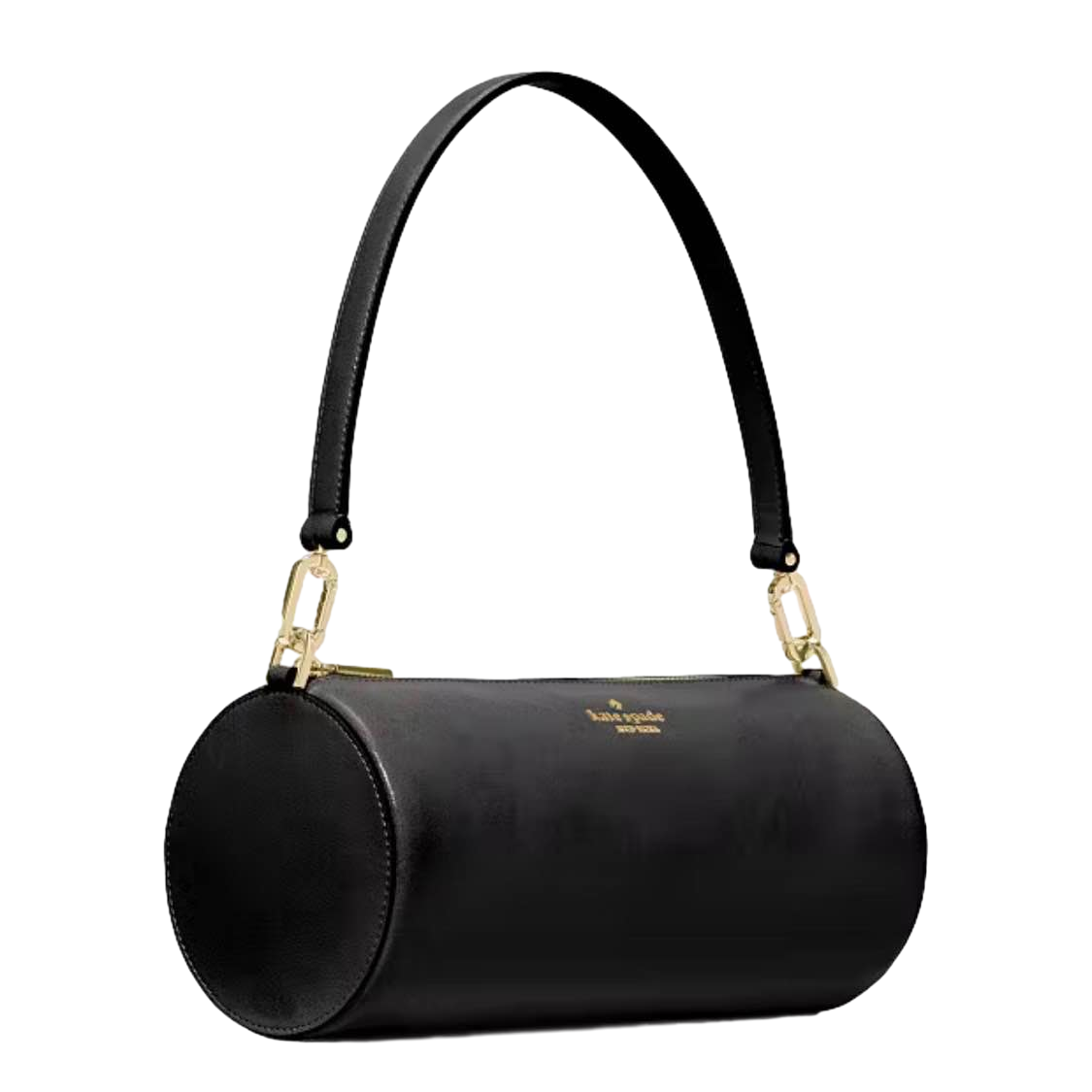 【Kate Spade Outlet】Md Shldr Bag Glazed Leather Roulette  黑