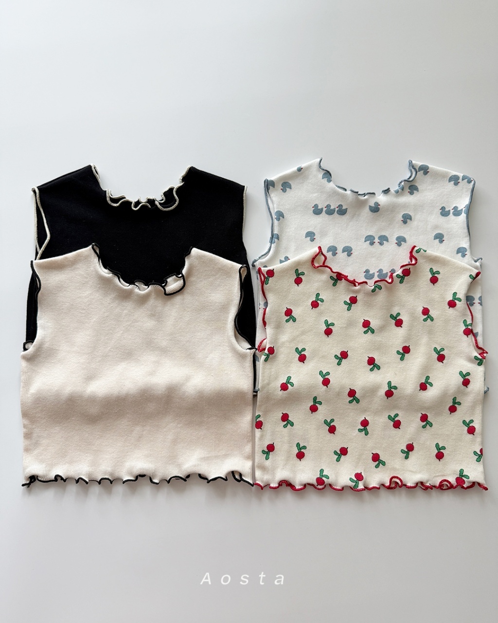 韓國🇰🇷Aosta 波浪邊背心(S-XXL)