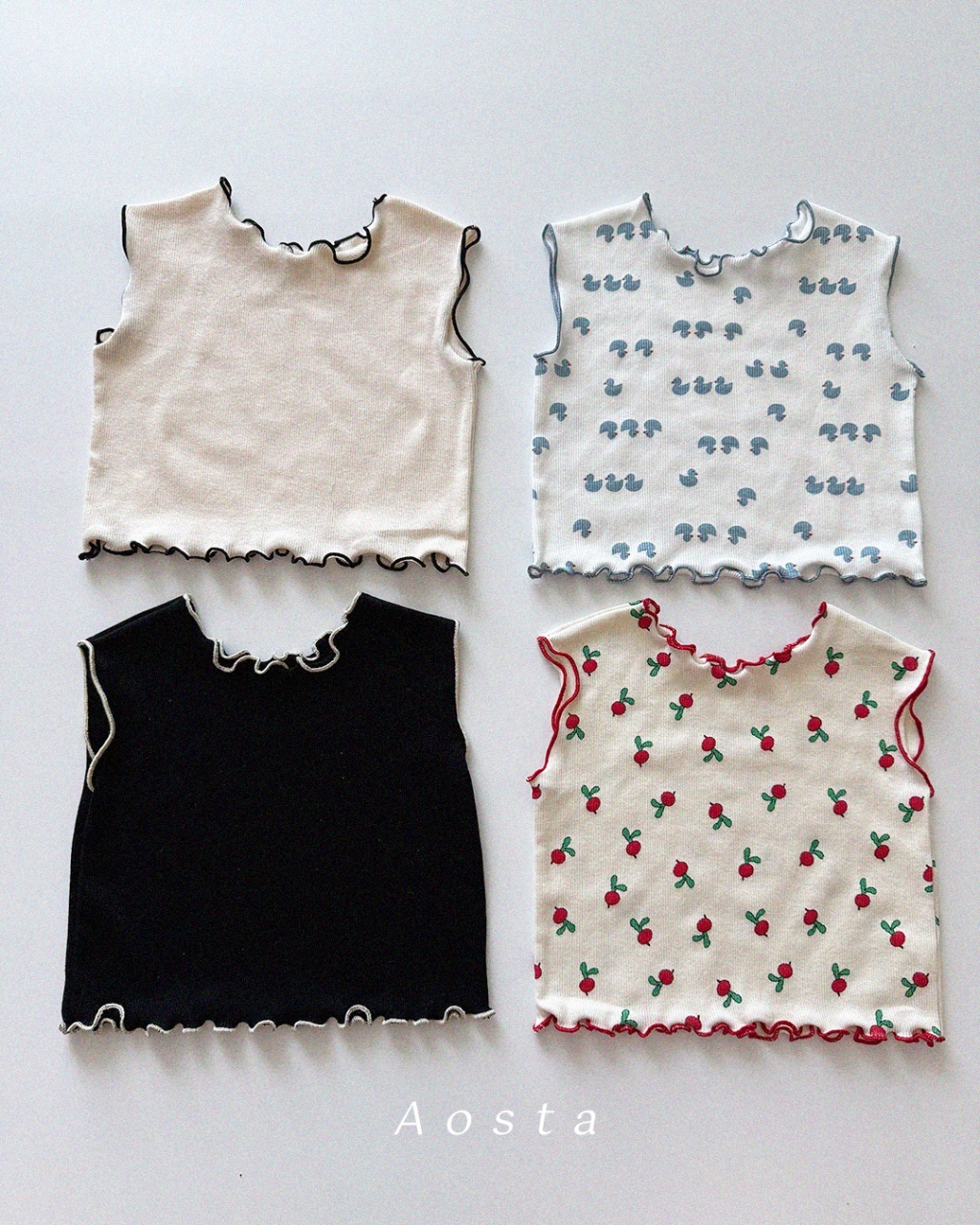 韓國🇰🇷Aosta 波浪邊背心(S-XXL)