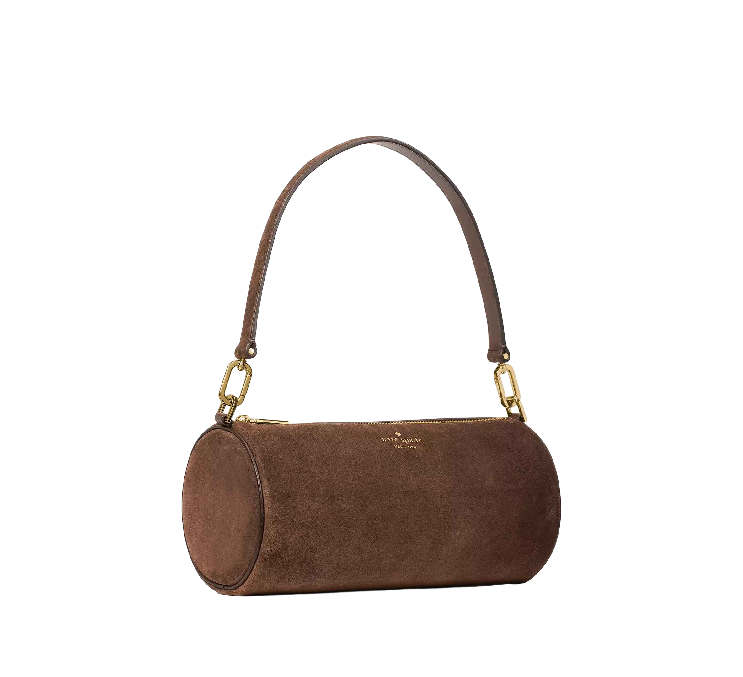 【Kate Spade Outlet】Roulette Suede Medium Shoulder Bag  咖