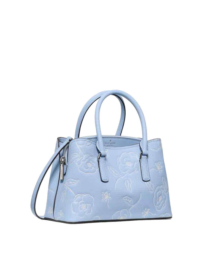 【Kate Spade Outlet】Thompson Street Floral Small Satchel Bag  藍