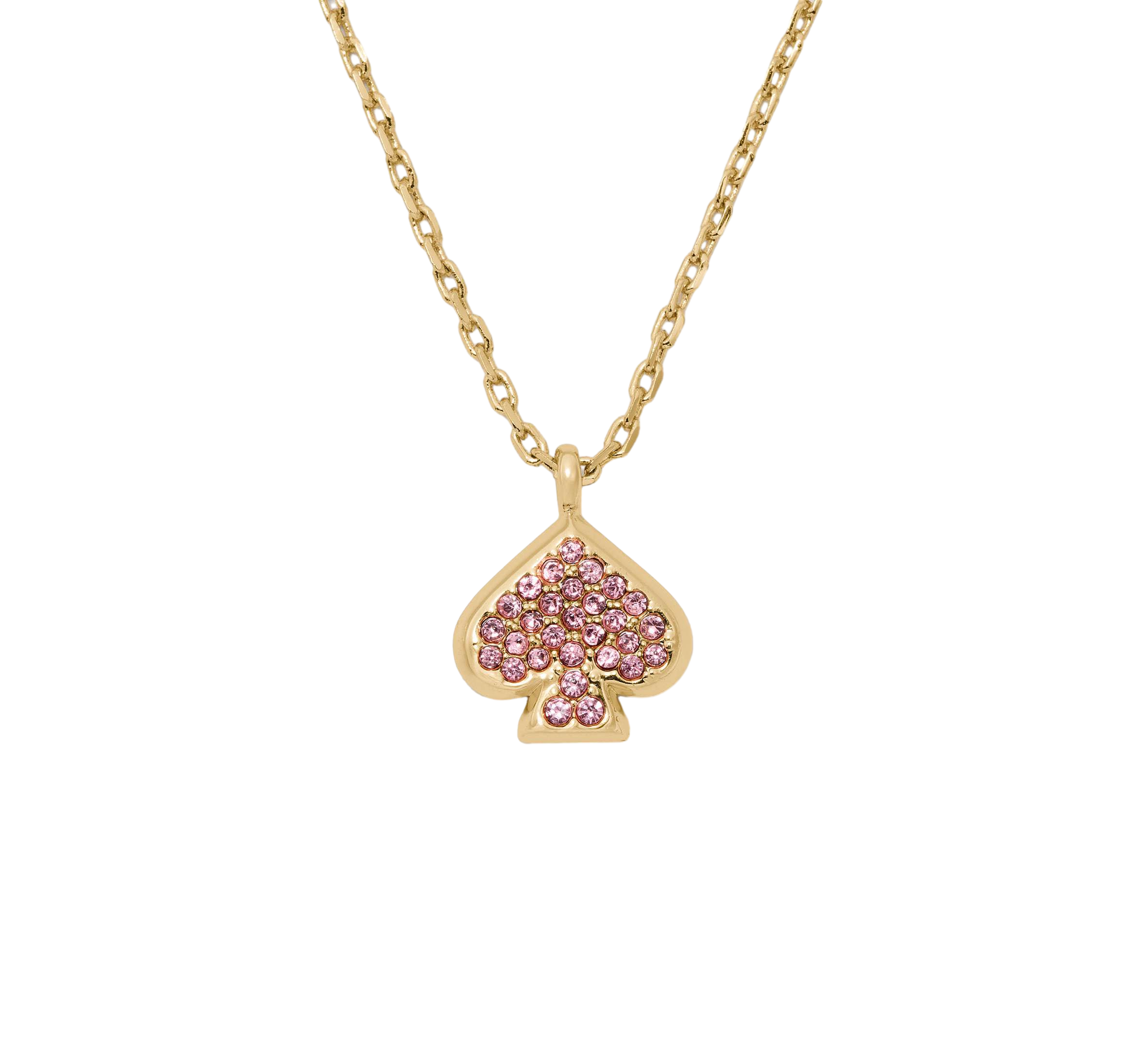 【Kate Spade Outlet】Everyday Spade Pave Mini Pendant  粉