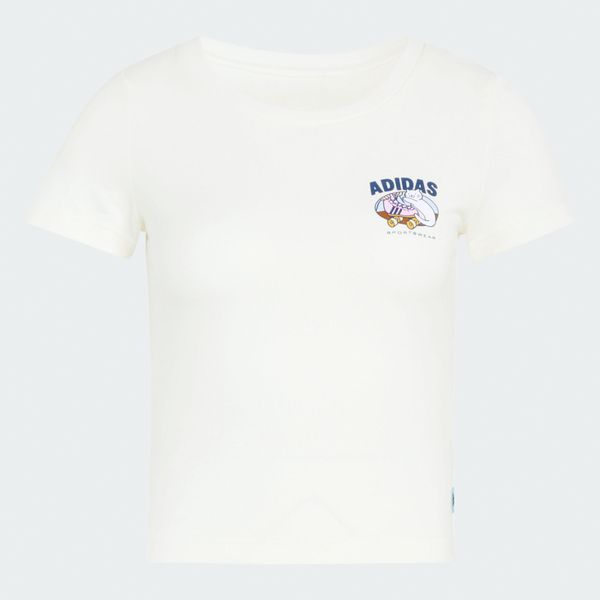 Adidas 愛迪達 Pop Art T2 Q2 KC8604 女 T恤 運動上衣 休閒短袖 白 亞版