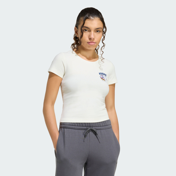 Adidas 愛迪達 Pop Art T2 Q2 KC8604 女 T恤 運動上衣 休閒短袖 白 亞版