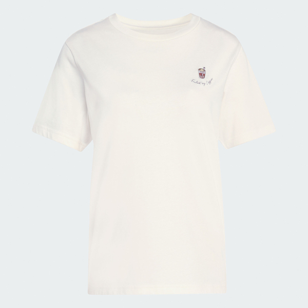 Adidas 愛迪達 Summer Drink2 KG5461 女 T恤 運動上衣 休閒短袖 白 亞版 純棉 寬鬆