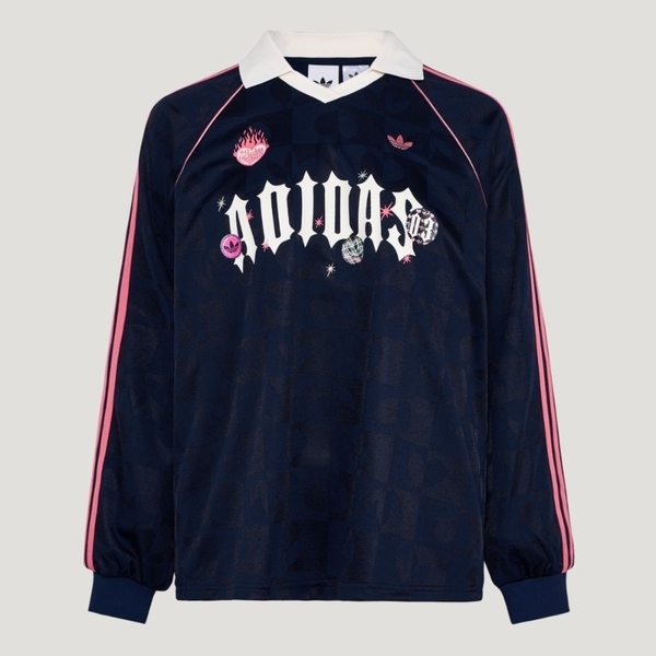 Adidas 愛迪達 Vday Jrsy W KY2020 女 長袖上衣 休閒長袖 黑 亞版 粉紅三條線