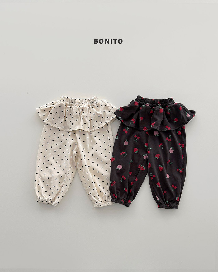 正韓夏Bonito 嫩嬰/小童兩色屁簾花邊褲
