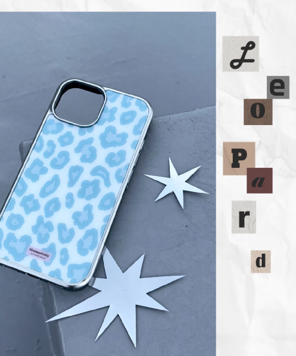 nineteenfriday 軟豹紋銀色 MagSafe 環氧樹脂手機殼 CAMS0062