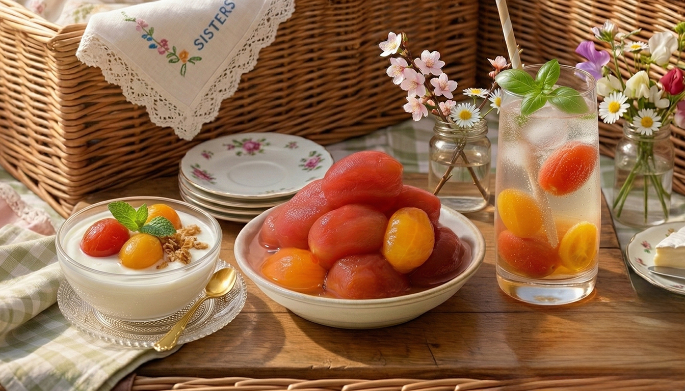 陽光下閃耀酸甜光澤的番茄梅梅，適合姊妹聚會享用的網美級甜點。