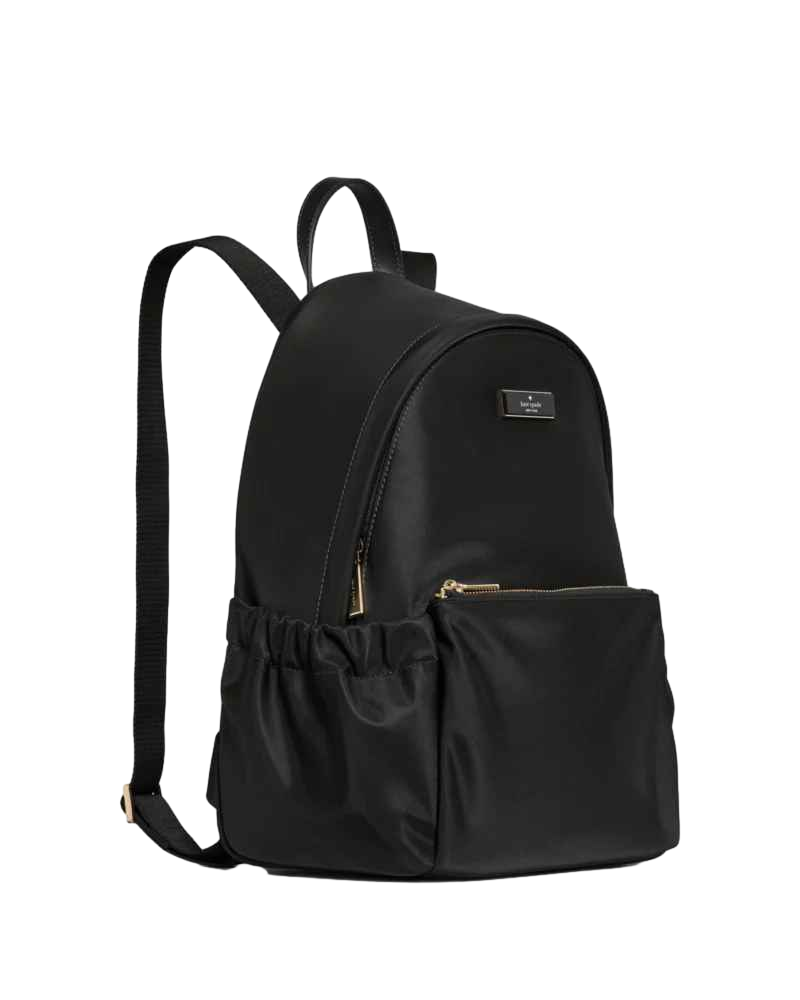【Kate Spade Outlet】Carter Nylon Dome Backpack  黑