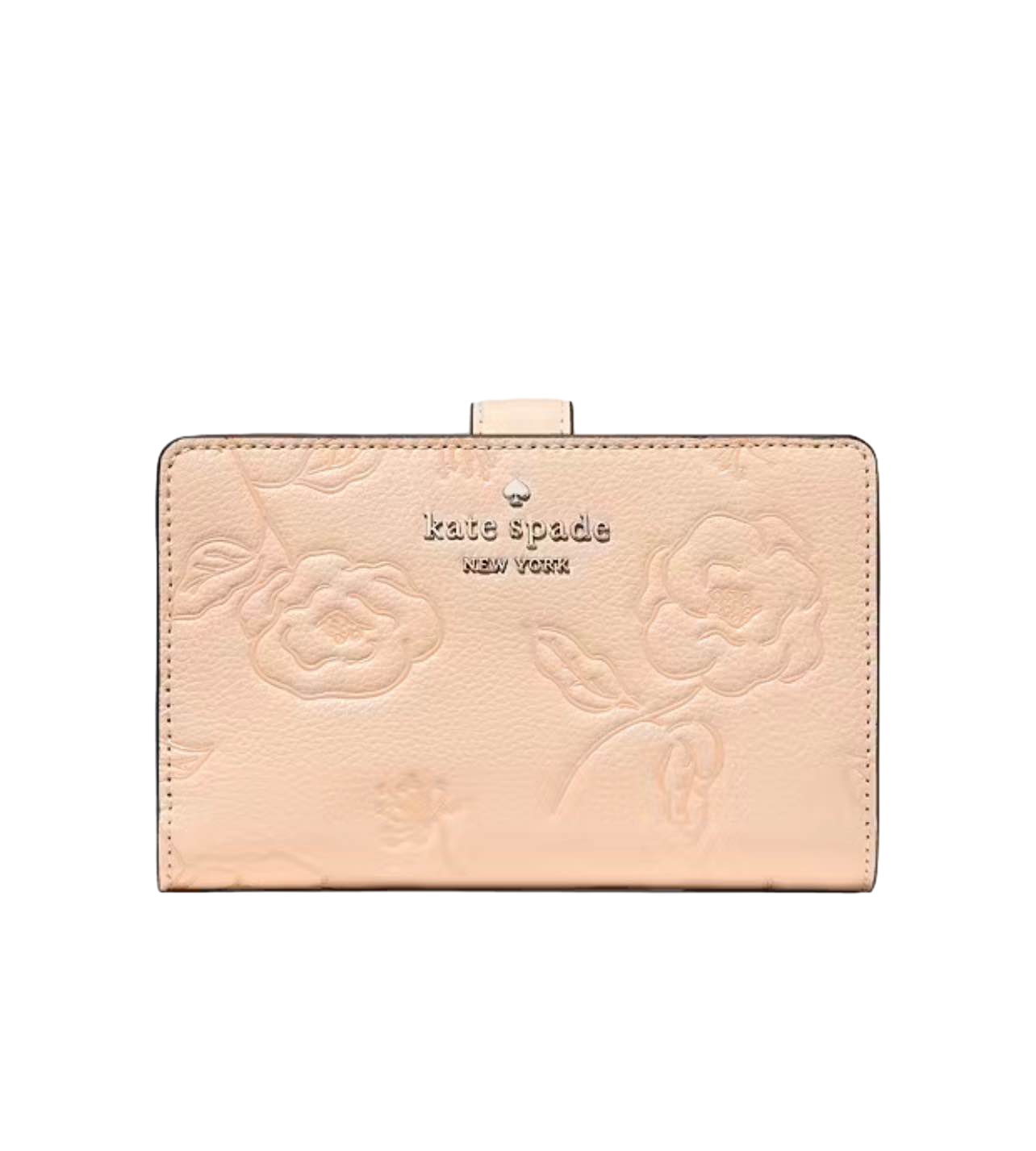【Kate Spade Outlet】Med Combifld Floral Embossed Wallets  橘