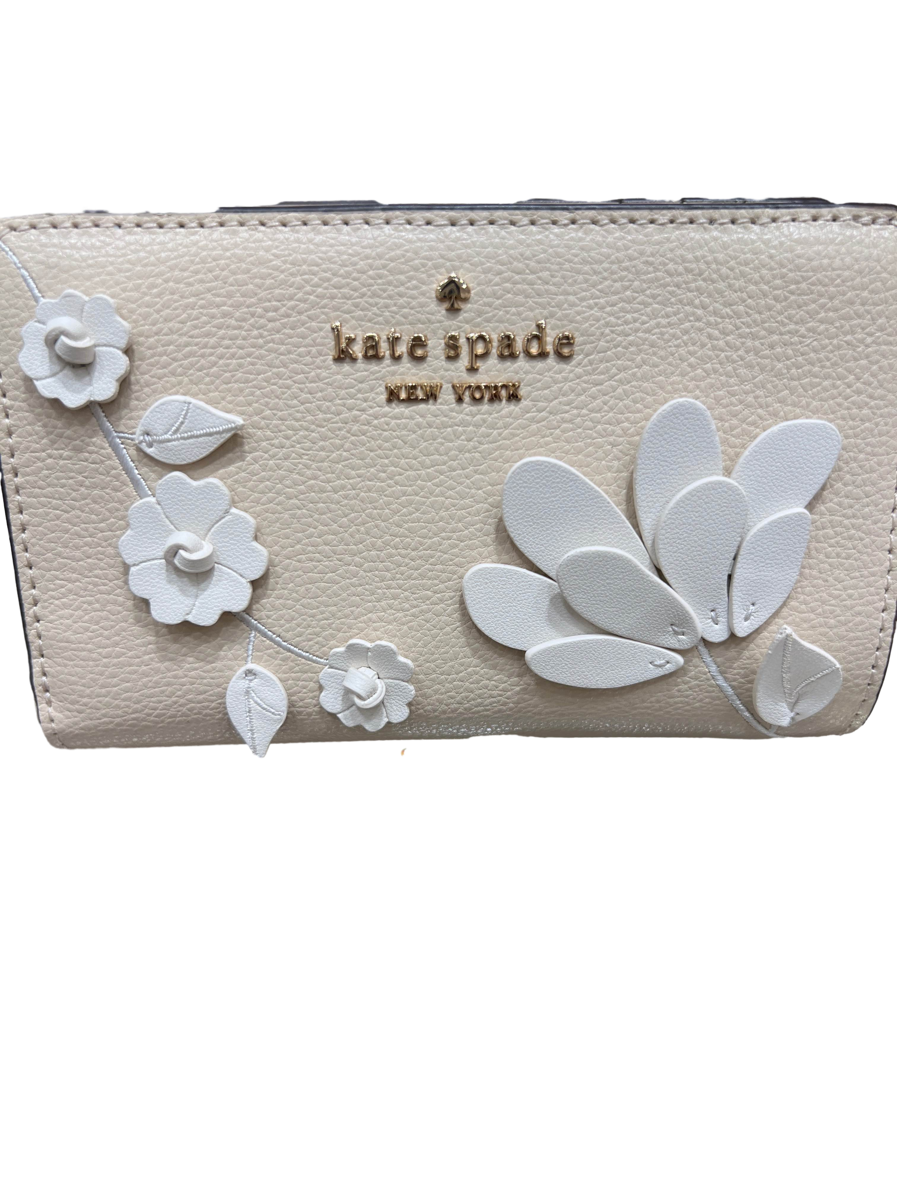 【Kate Spade Outlet】Med Combifld Floral Applique Wallets  米