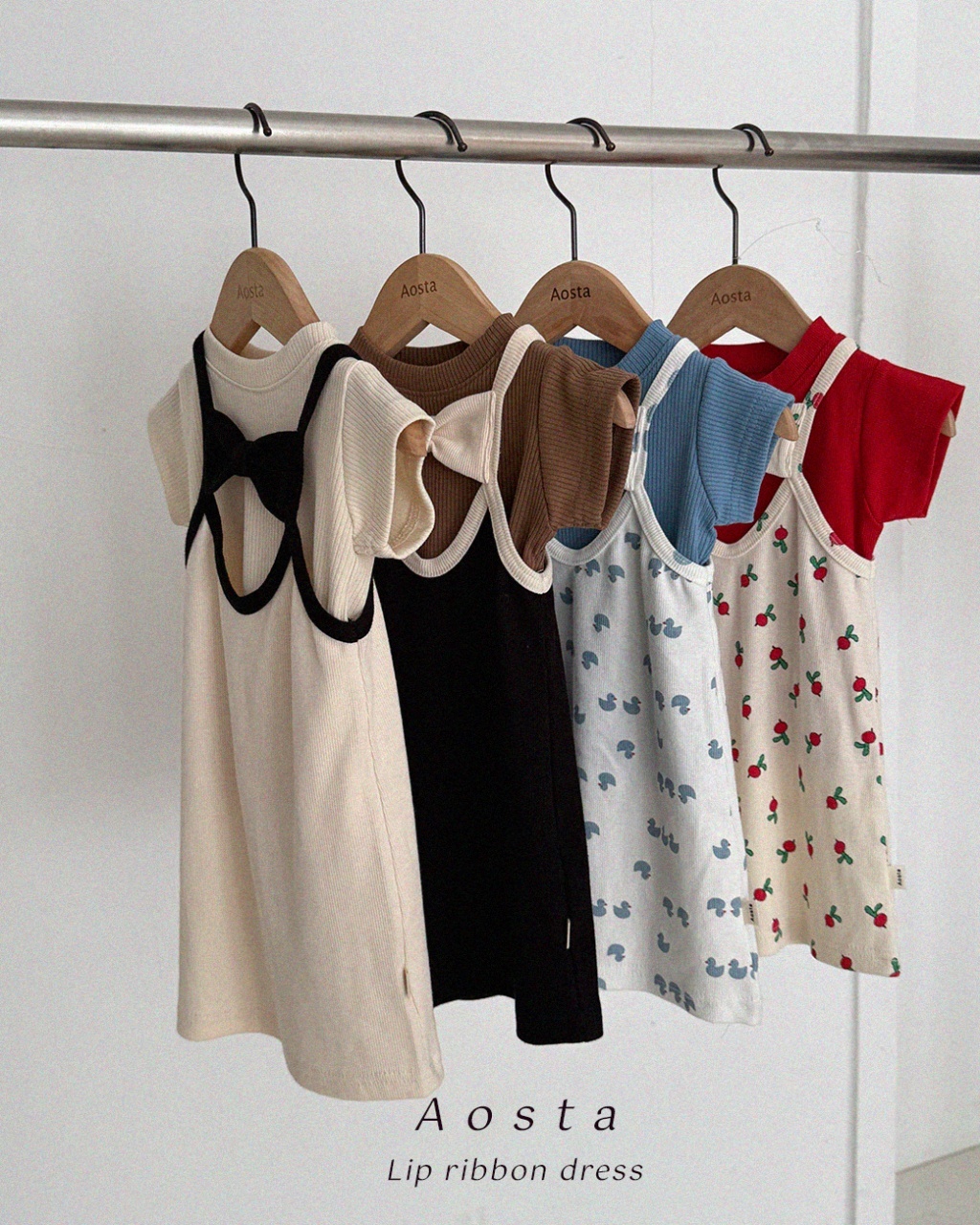 韓國🇰🇷Aosta 蝴蝶結吊帶洋裝(S-XXL)